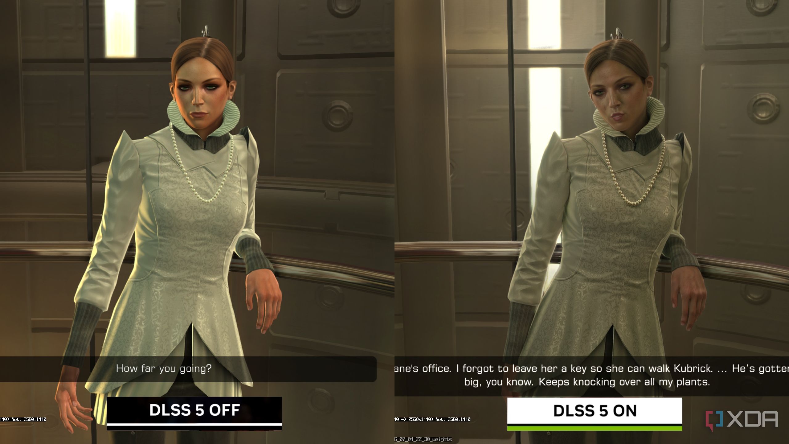 DLSS 5 comparison on Deus Ex Human Revolution.