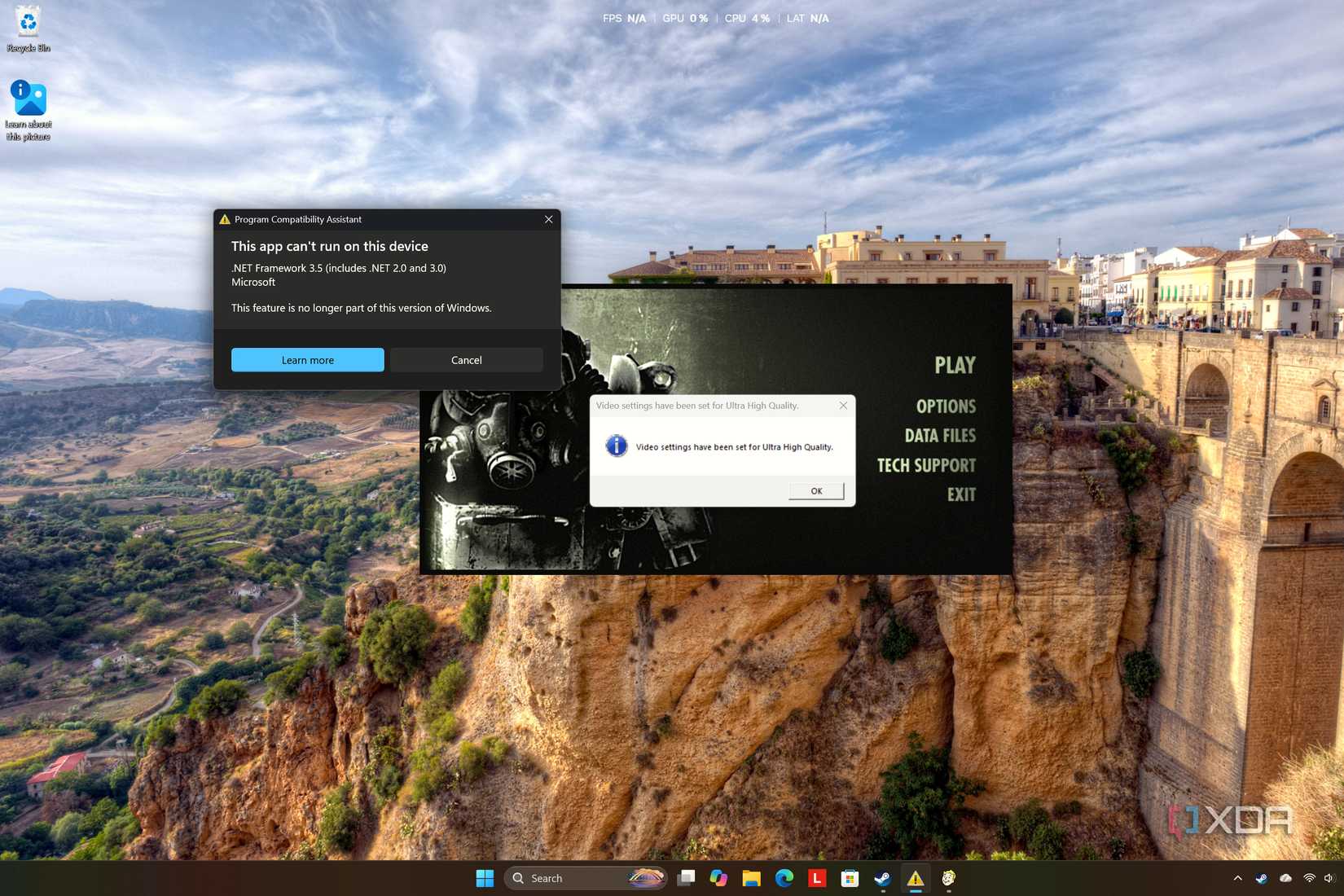 dot net error arm-on-windows