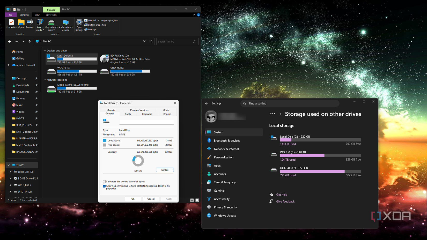Drive Space Used on Local Drive Clean on Windows 11