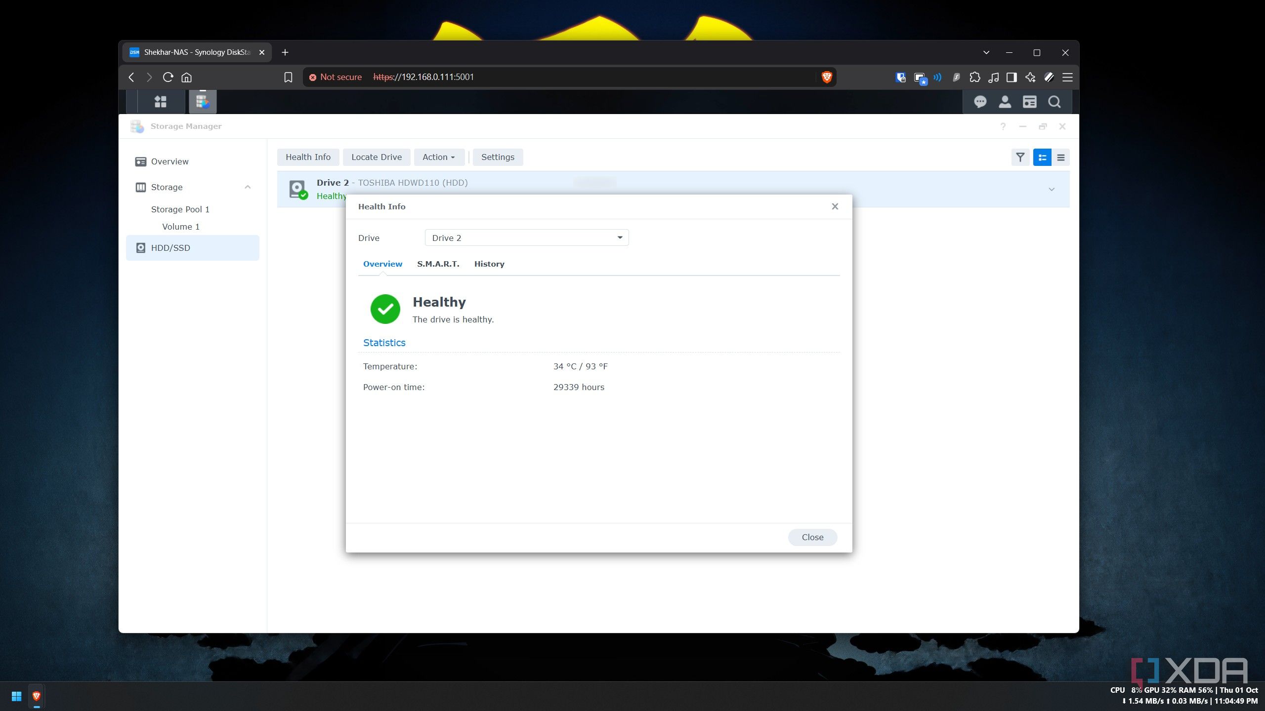 стандартная проверка Synology NAS — иллюстрация 2 к материалу