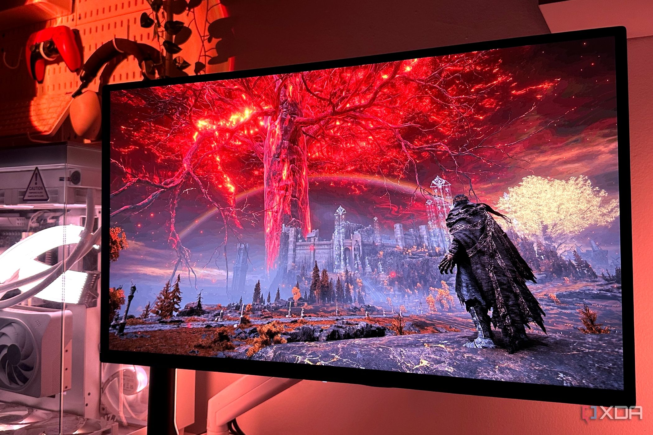 Elden Ring burning Erdtree on PC.