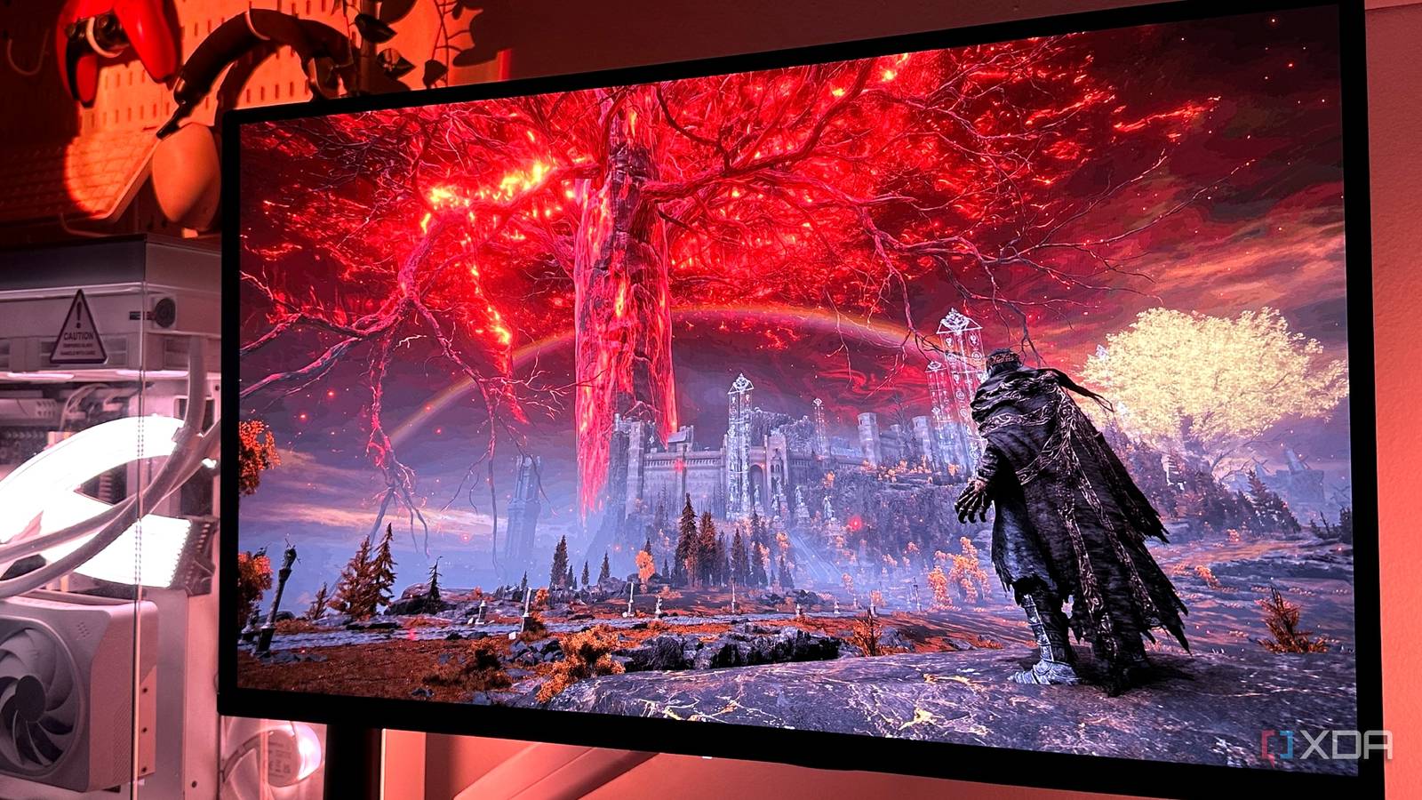 Elden Ring burning Erdtree on PC.