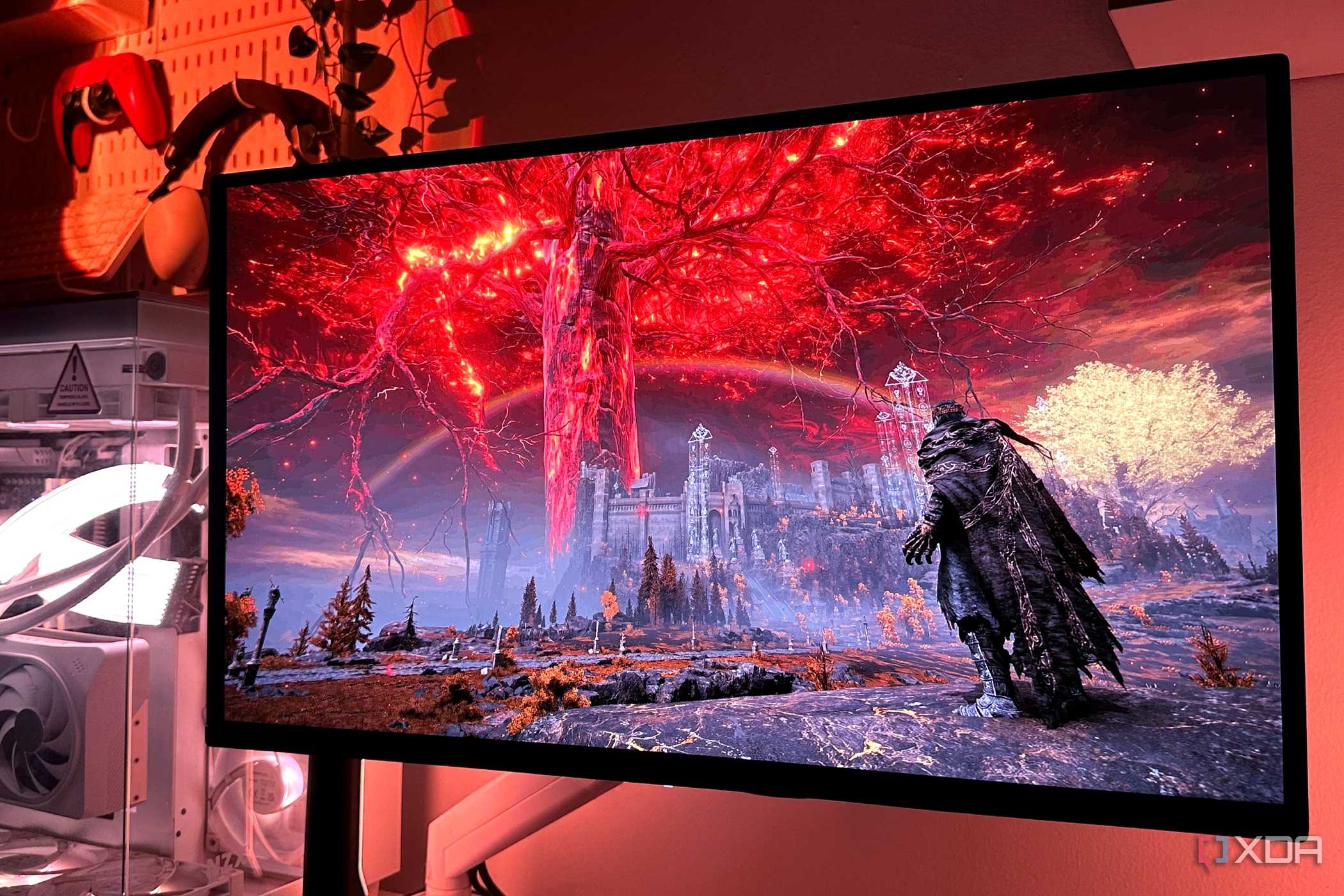 Elden Ring burning Erdtree on PC.