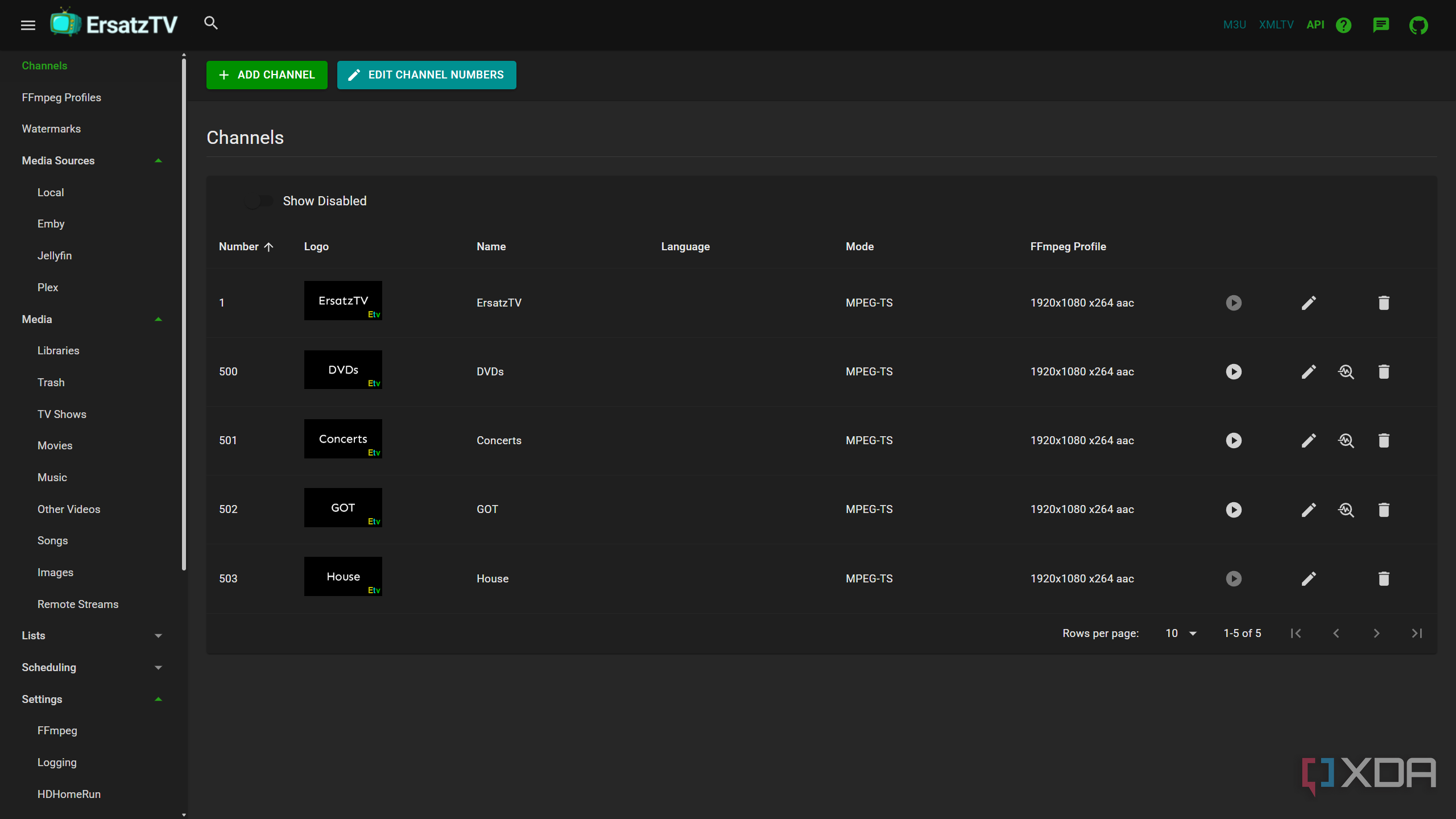 ErsatzTV Guide for Channels-1