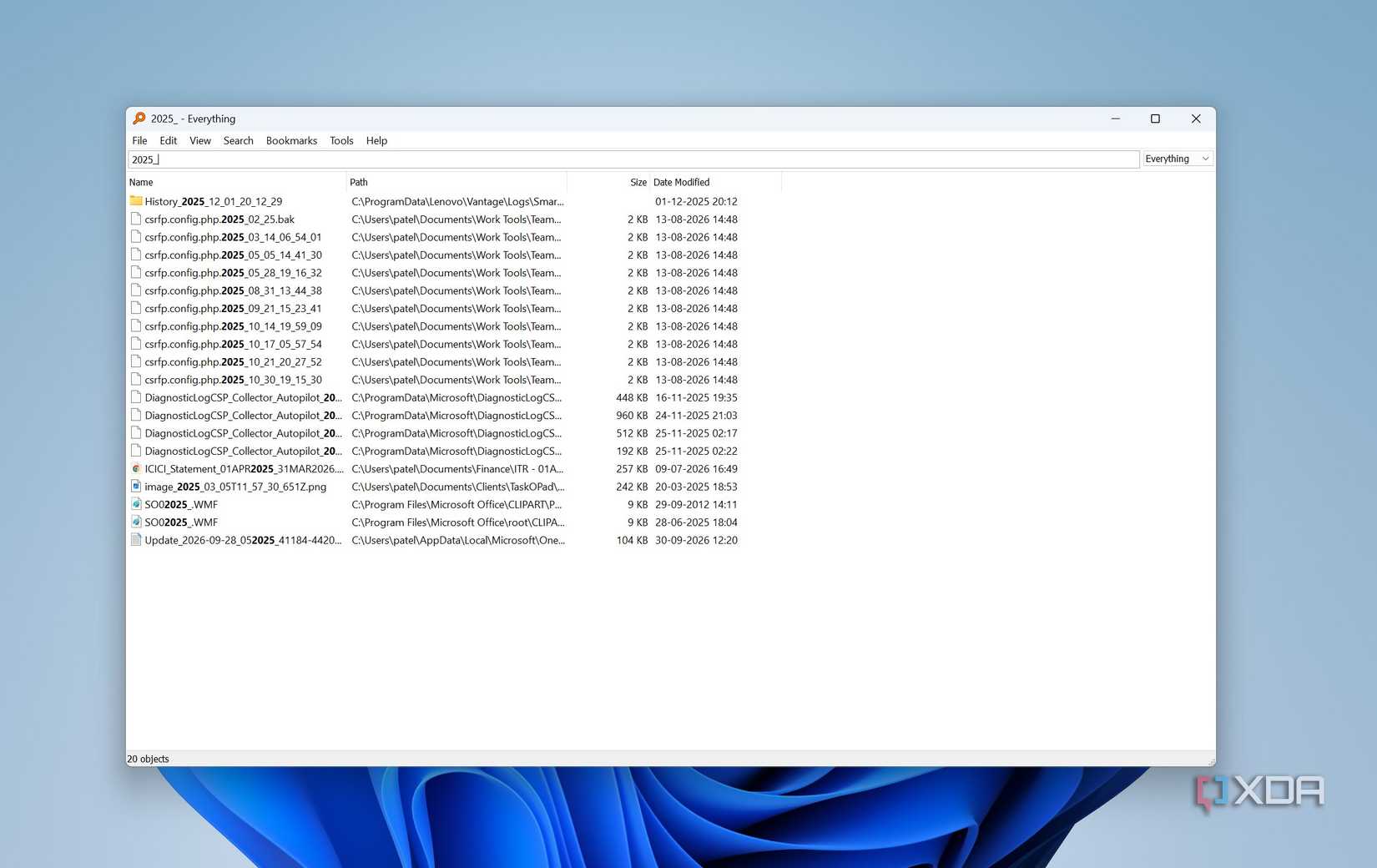 Everything search in Windows 11