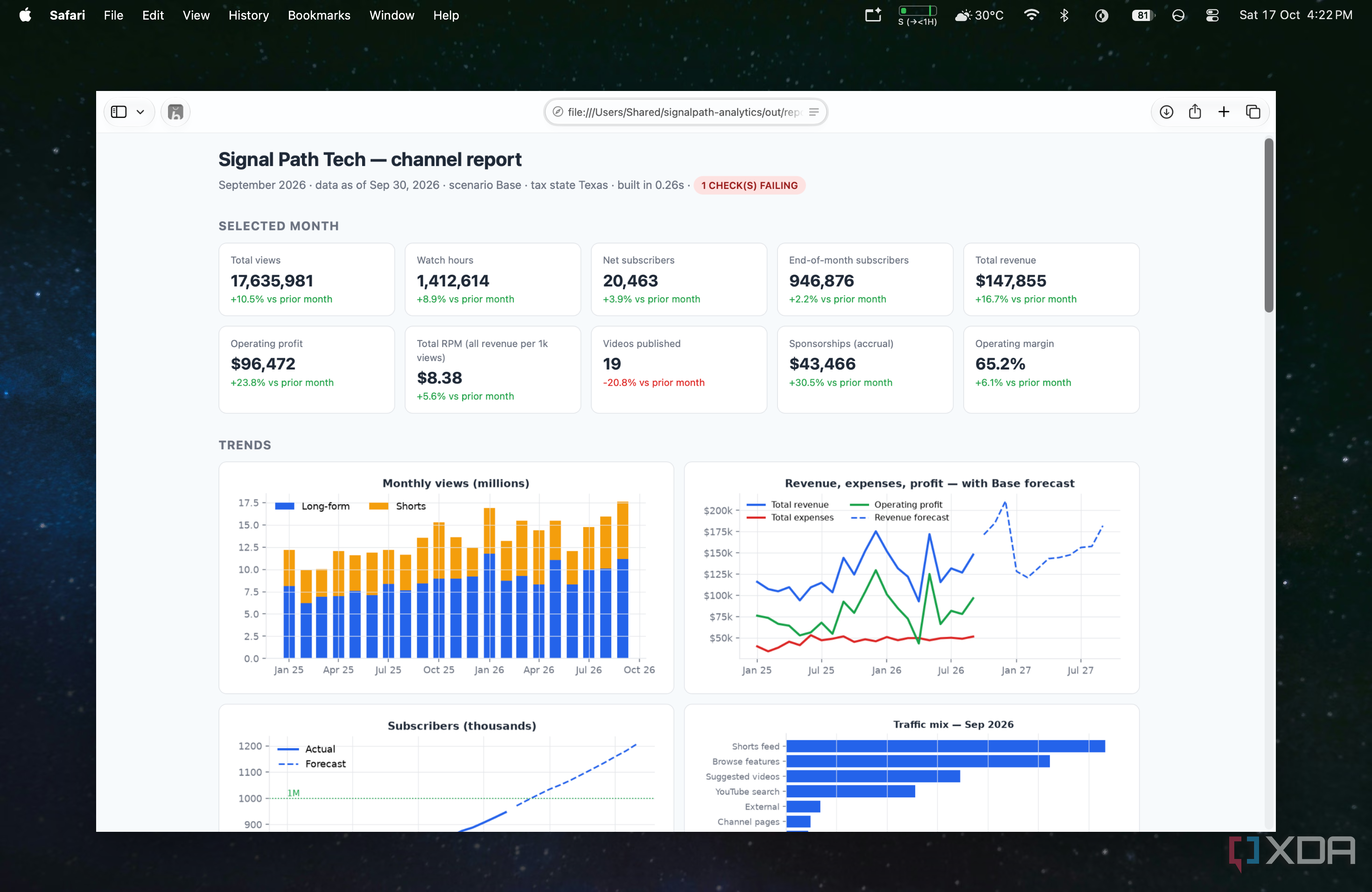 a huge excel dashboard passing python tests by claude part 1