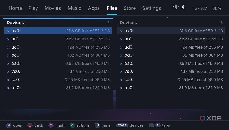 Files in VitaOS