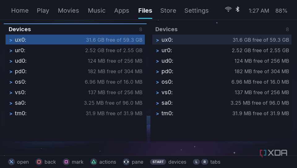 Files in VitaOS