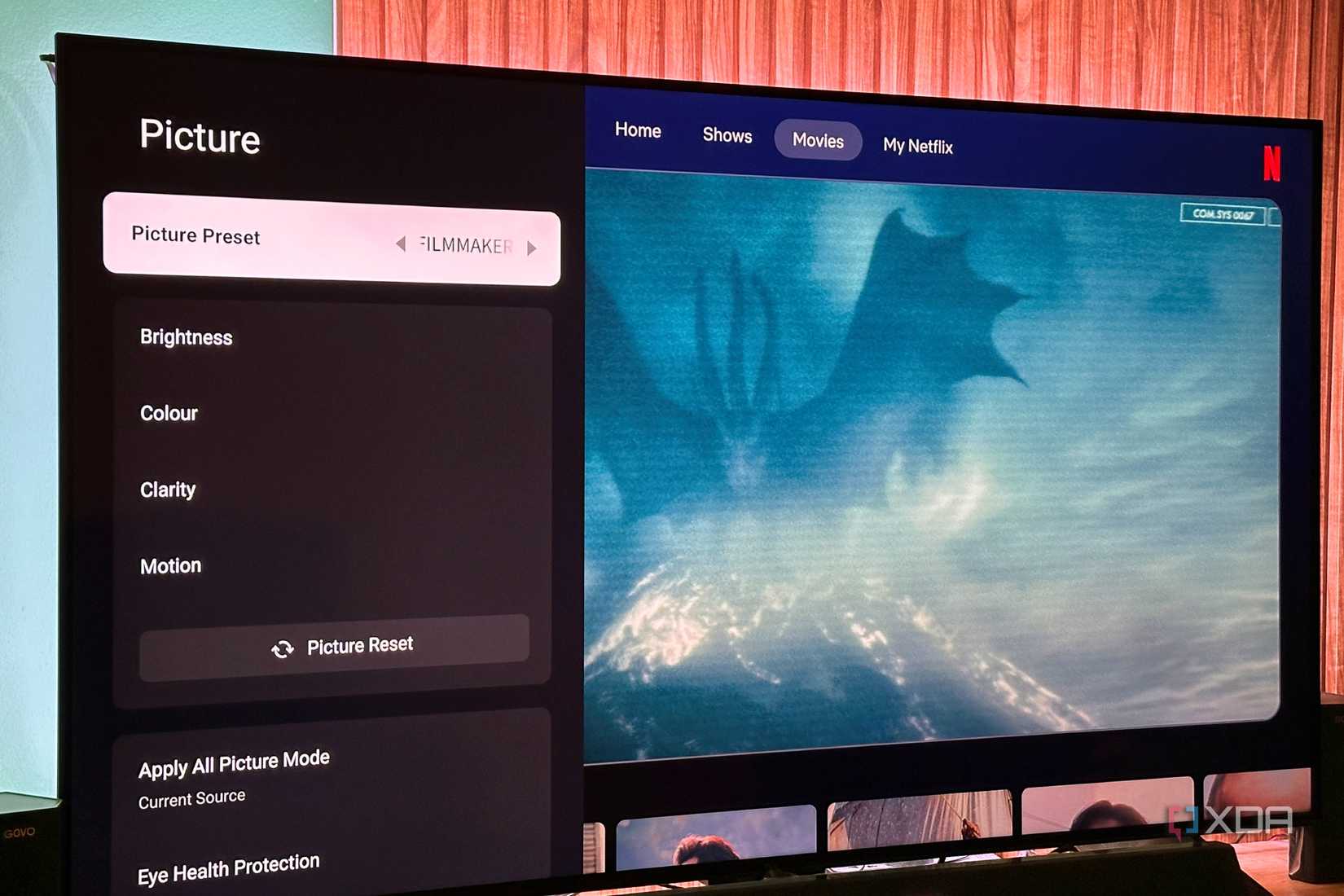 Filmmaker Mode picture preset in a $K mini-led TV.