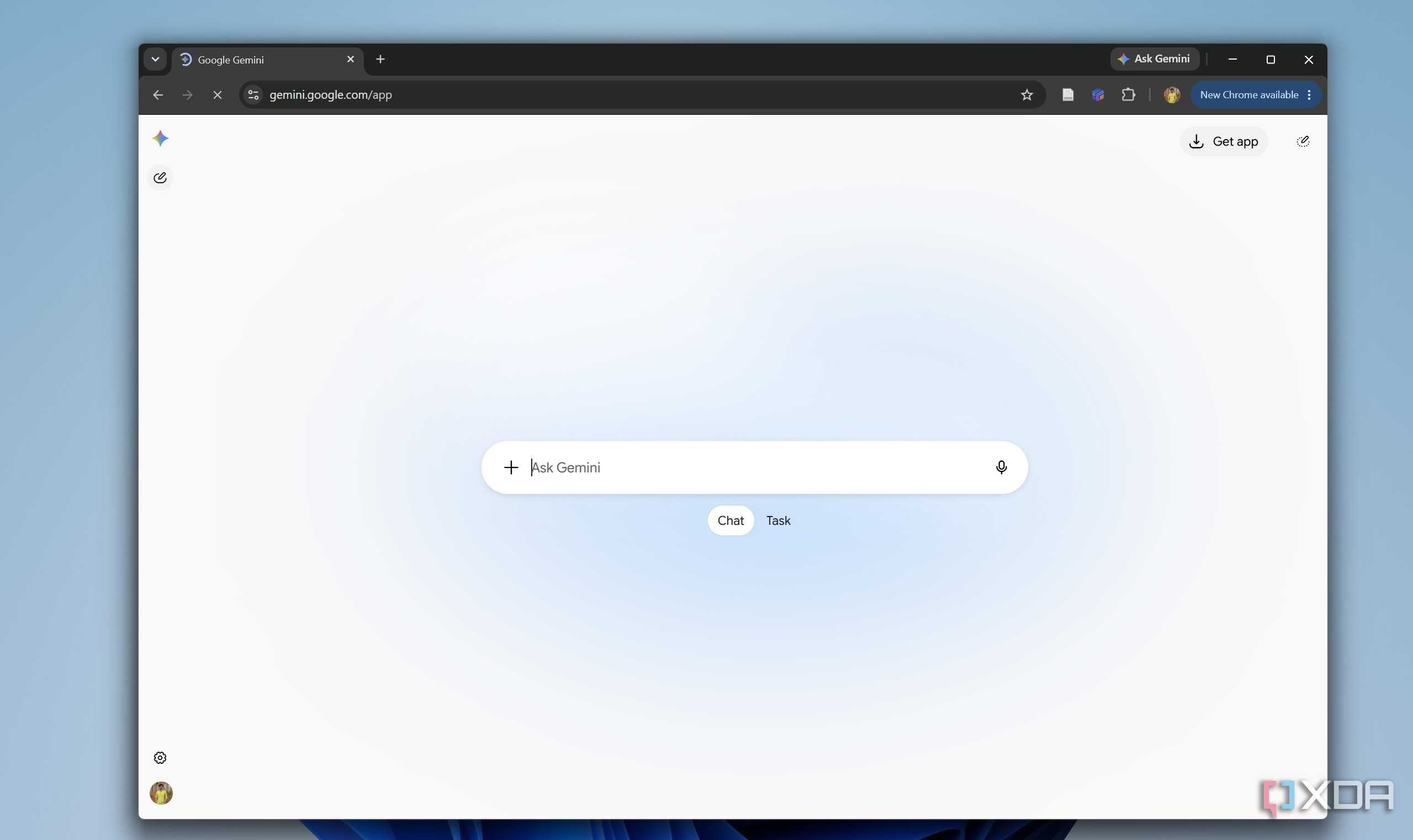 Gemini chat in screen.