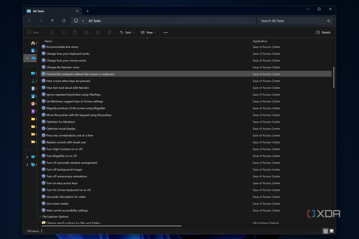 Полный список функций God Mode Индекс параметров в скрытой папке Windows