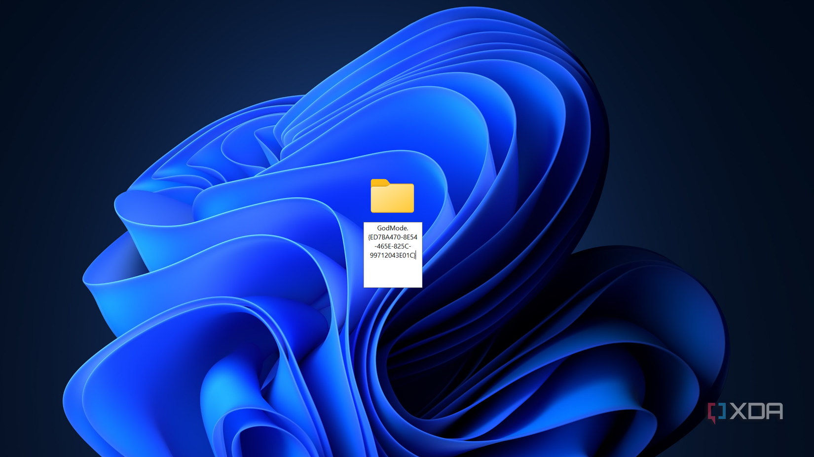Creating God Mode folder on Windows 11.