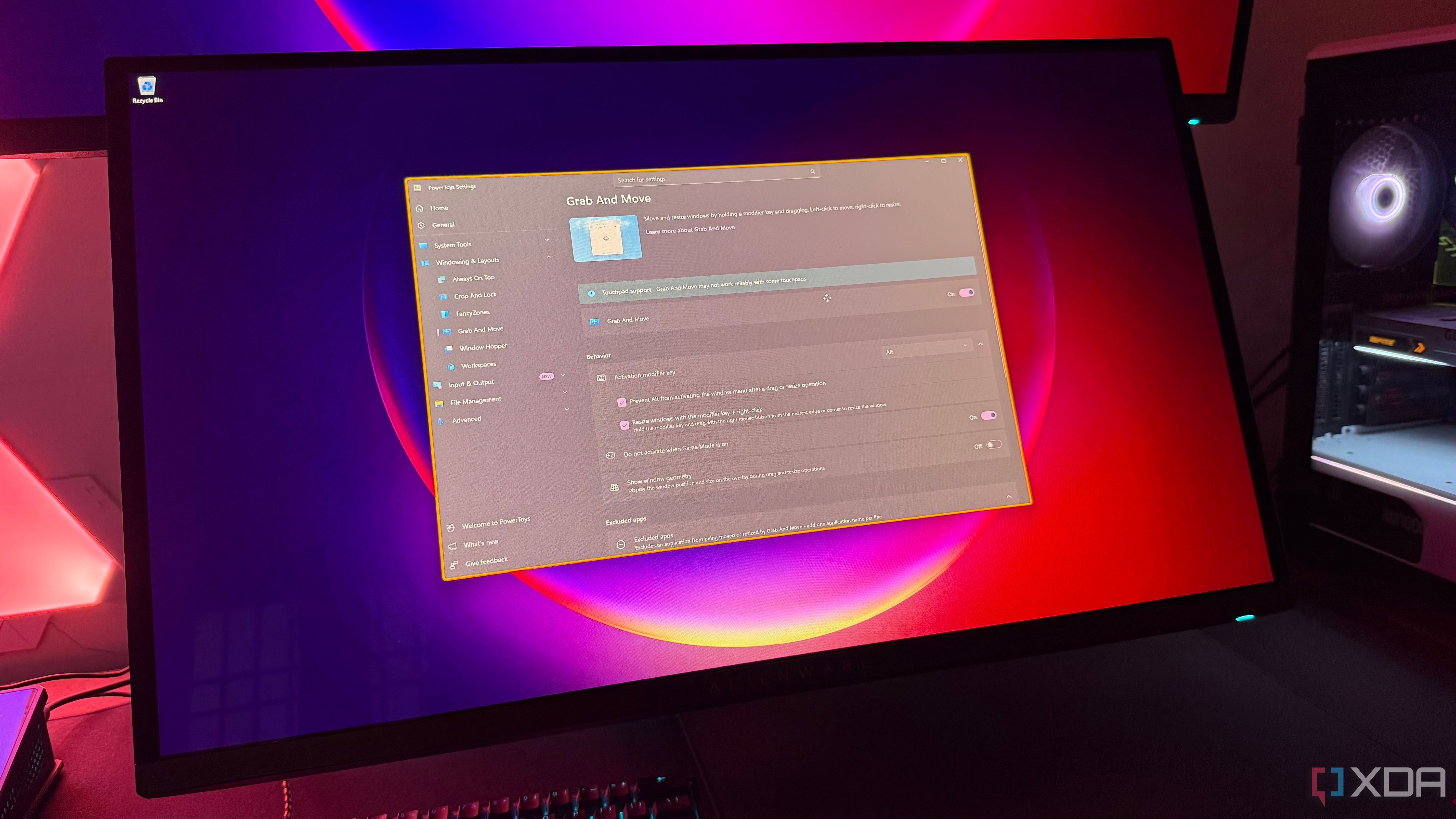 This PowerToys feature lets me move windows without touching the title ...