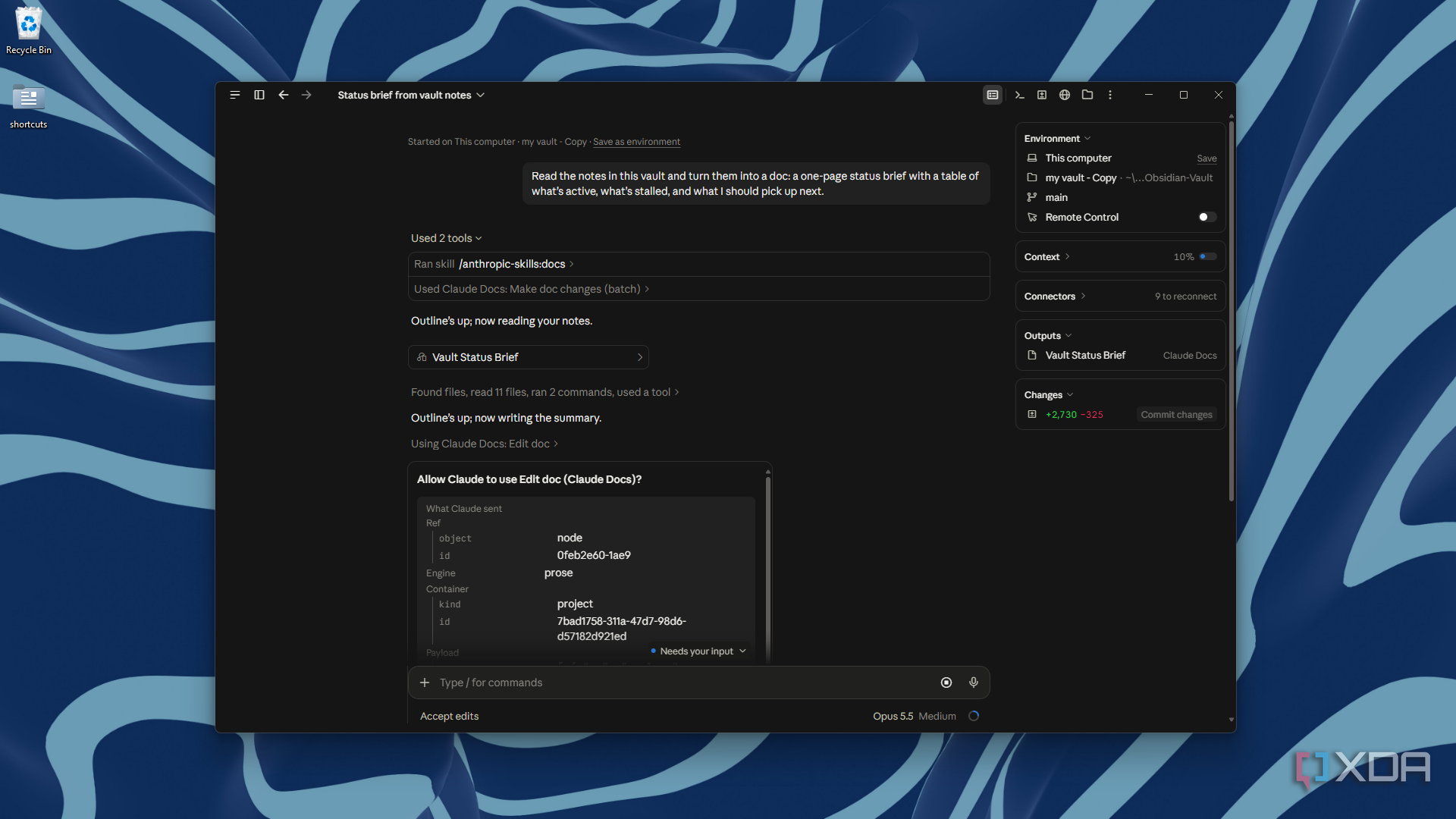granting Edit doc permission in Claude Code
