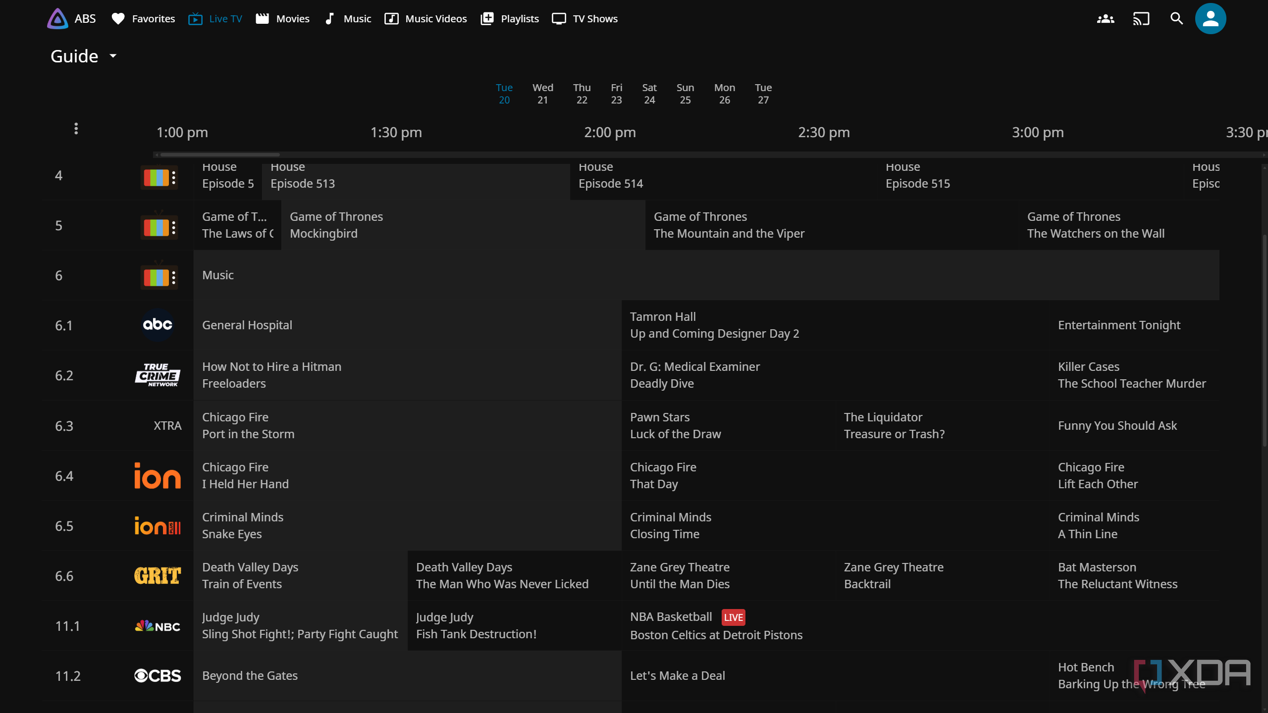 HDHomeRun Network Tuner Guide with Tunarr