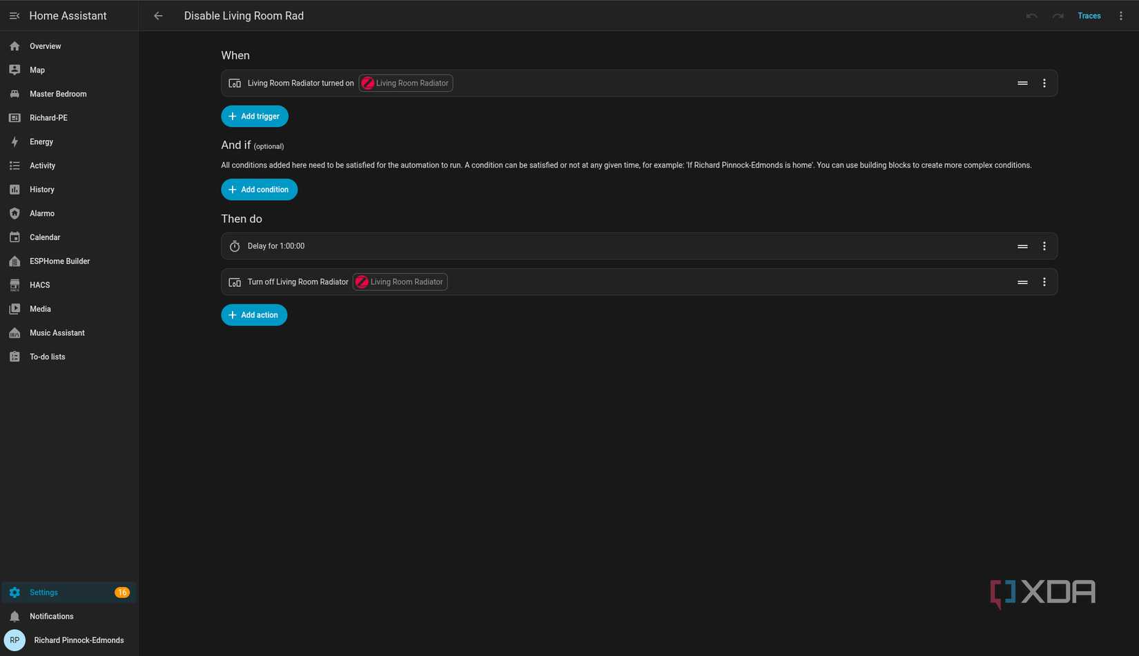 Disabling a radiator in Home Assistant
