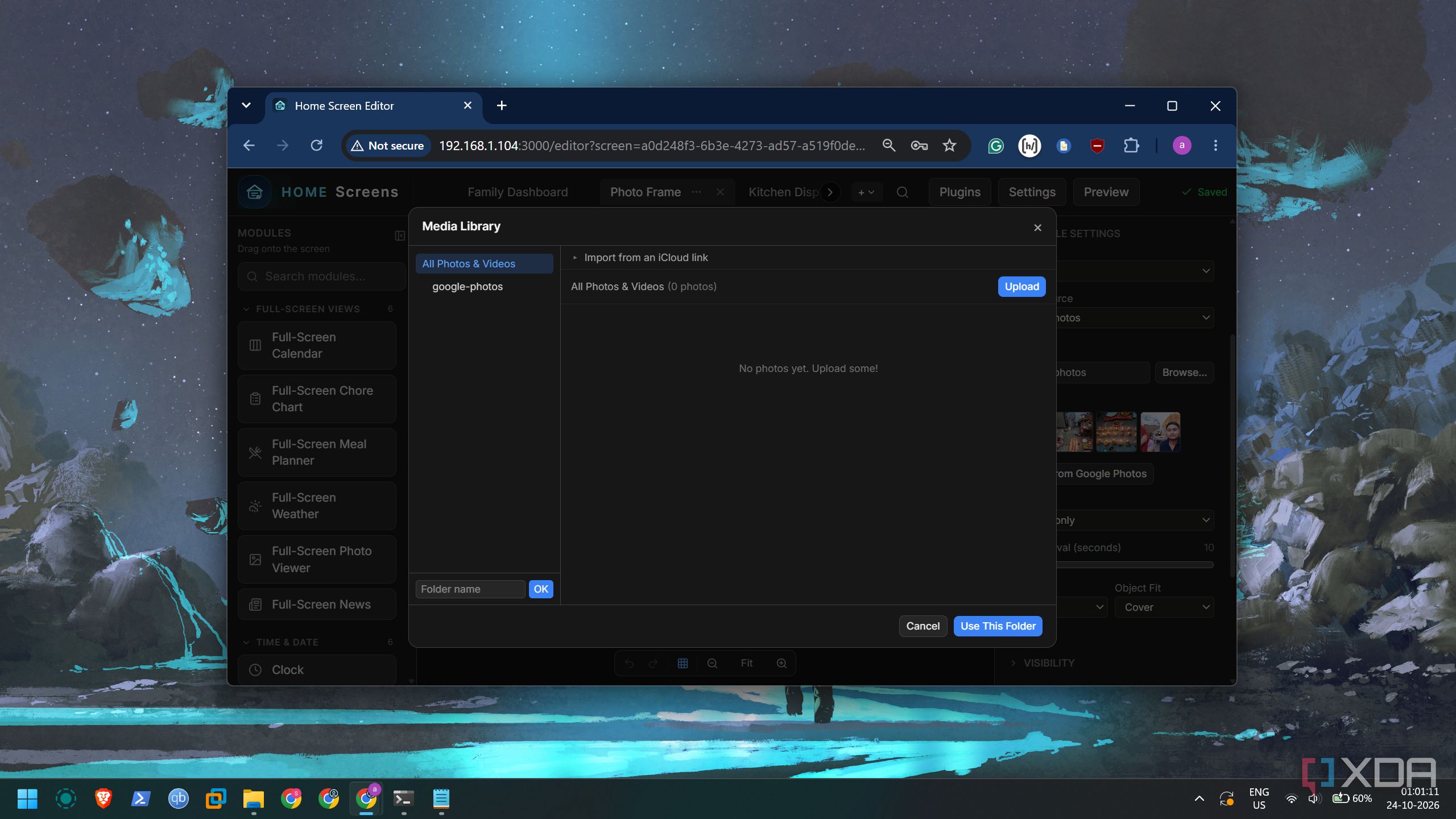 screenshot of home screens photos