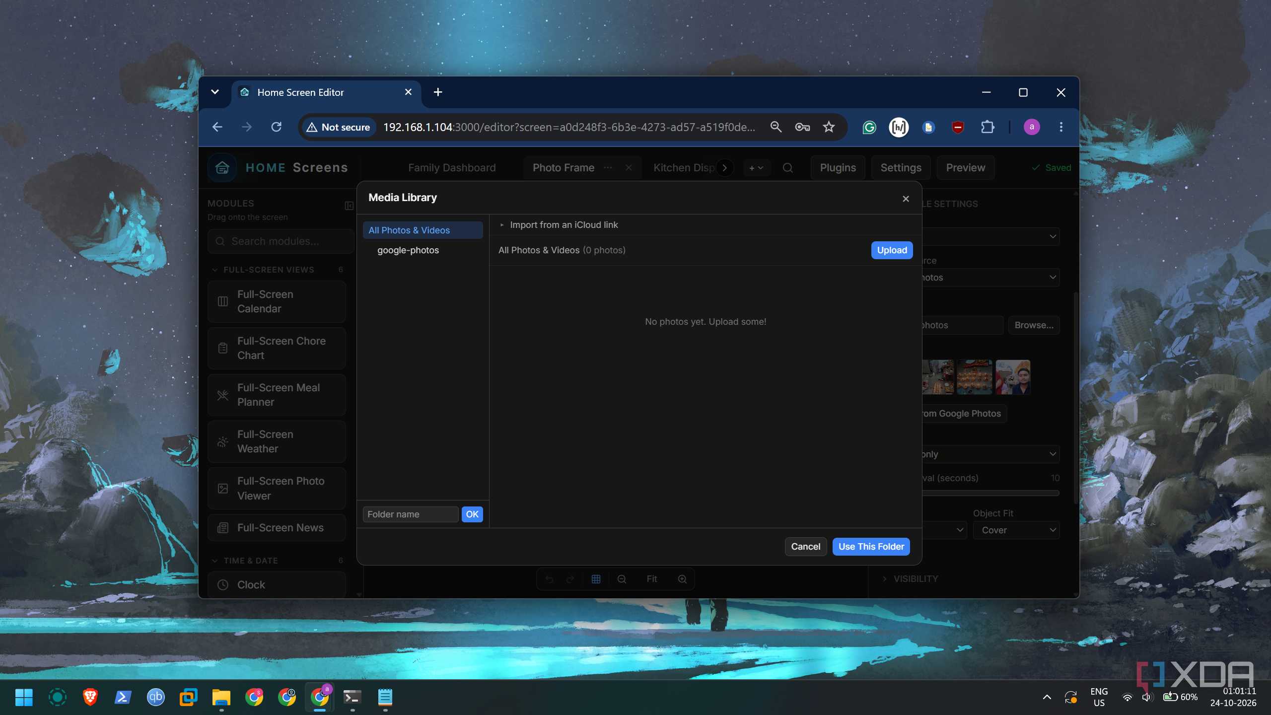 screenshot of home screens photos