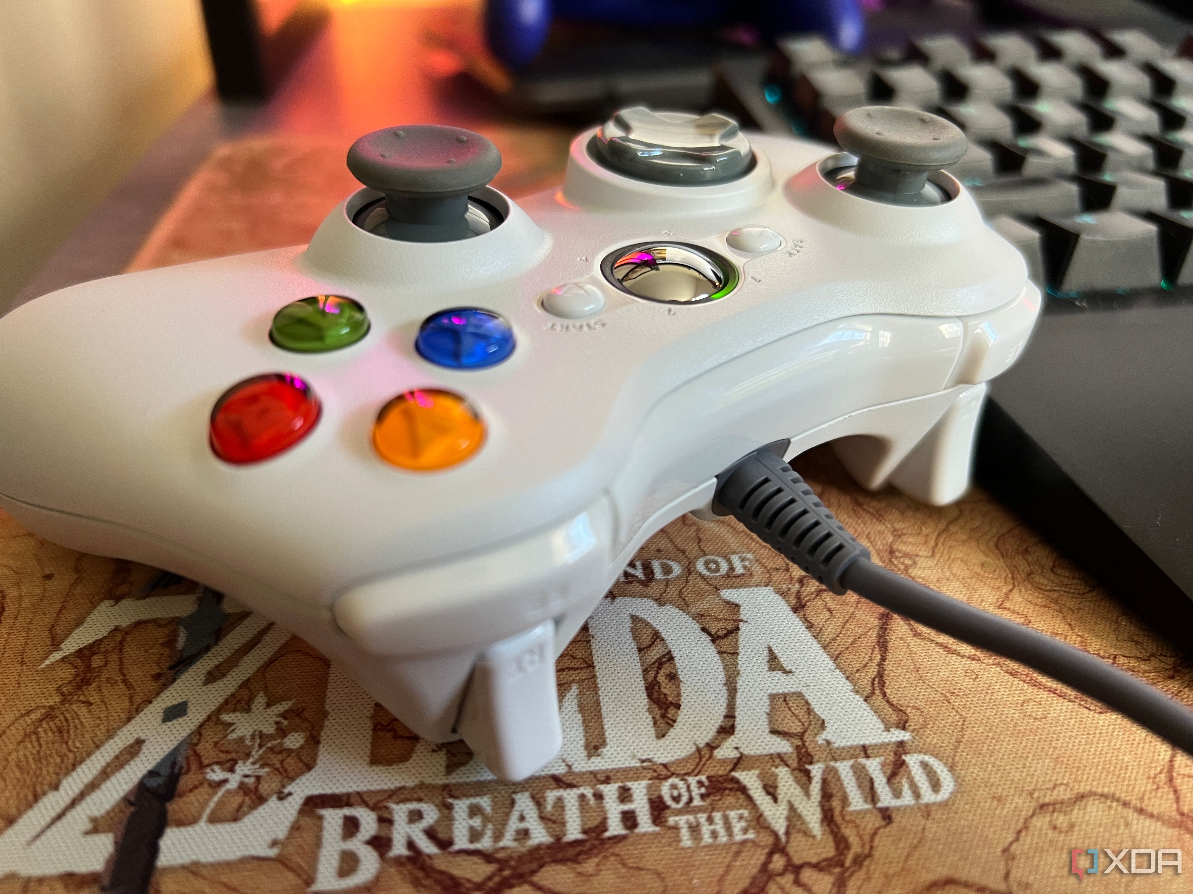 The rear of an Xbox 360 Controller