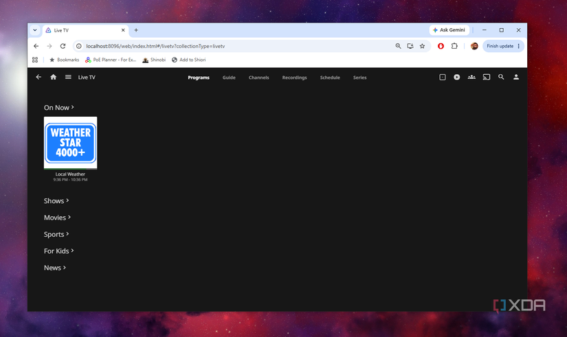 My Jellyfin server now has a 24/7 weather channel, and it's pure 90s nostalgia