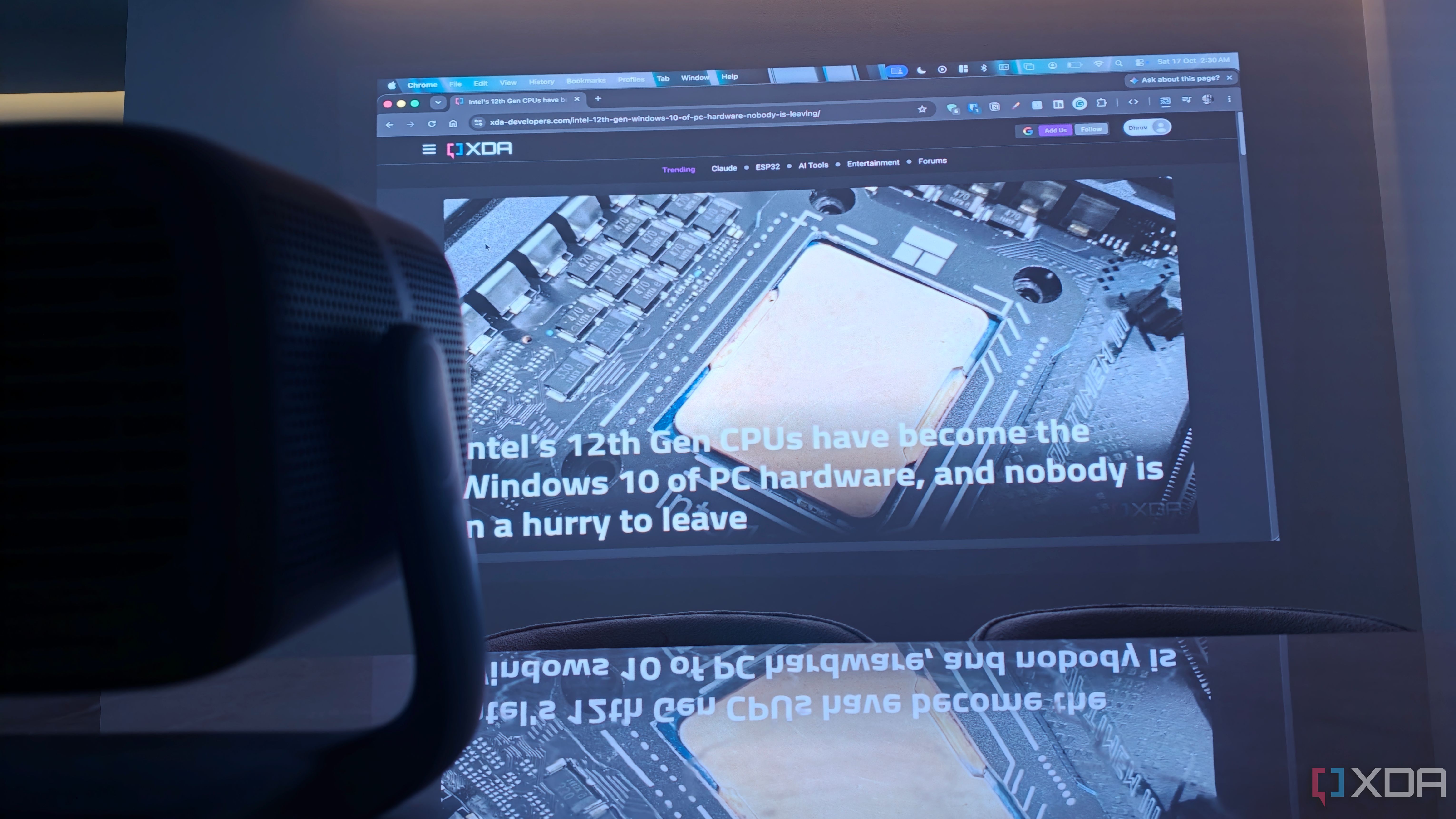 JMGO Ultra Iris Max browsing XDA