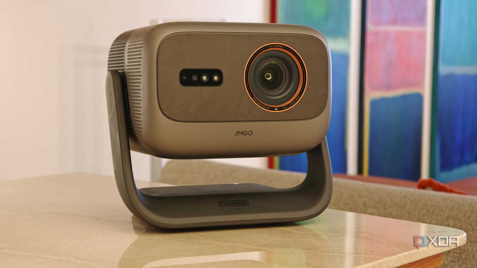 JMGO Ultra Iris Max front view of projector