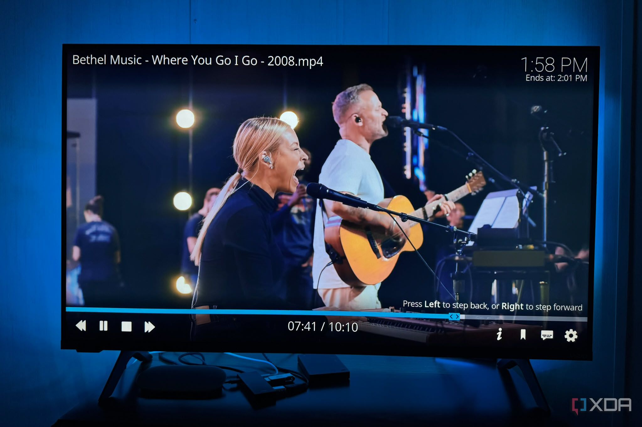 Kodi-on Google TV Streamer Playing MP4 from External Drive Connected to USB-C Hub-1