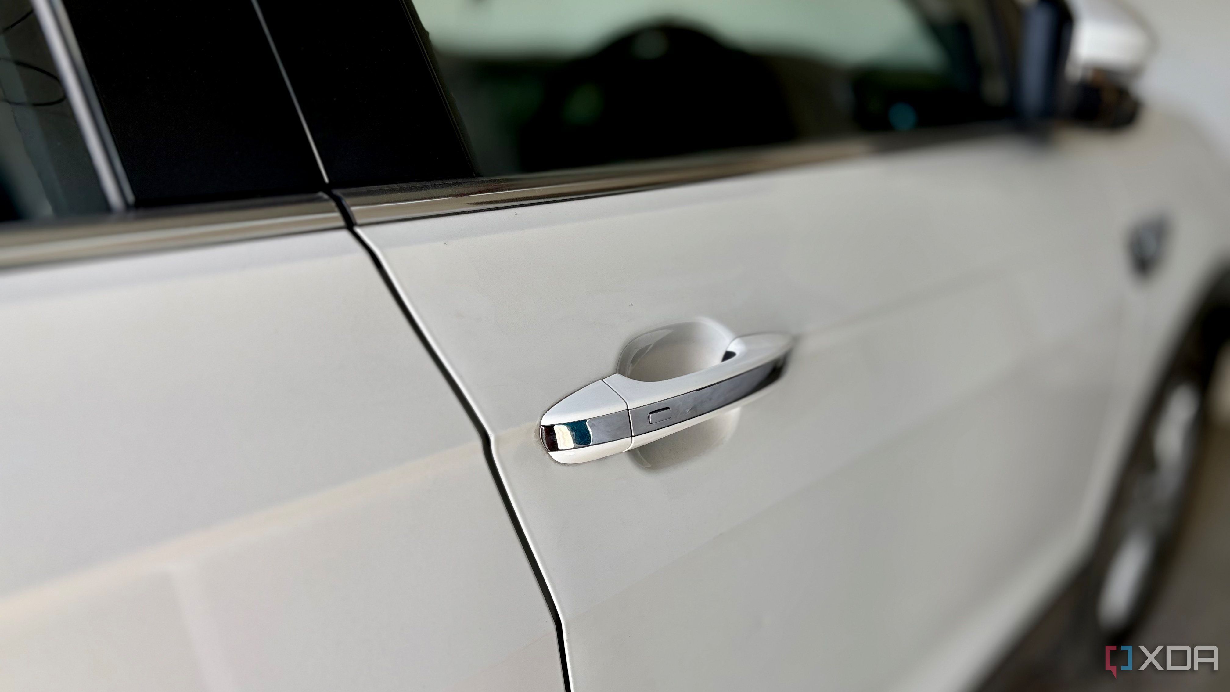The sensor button on the Kushaq’s outer door handle