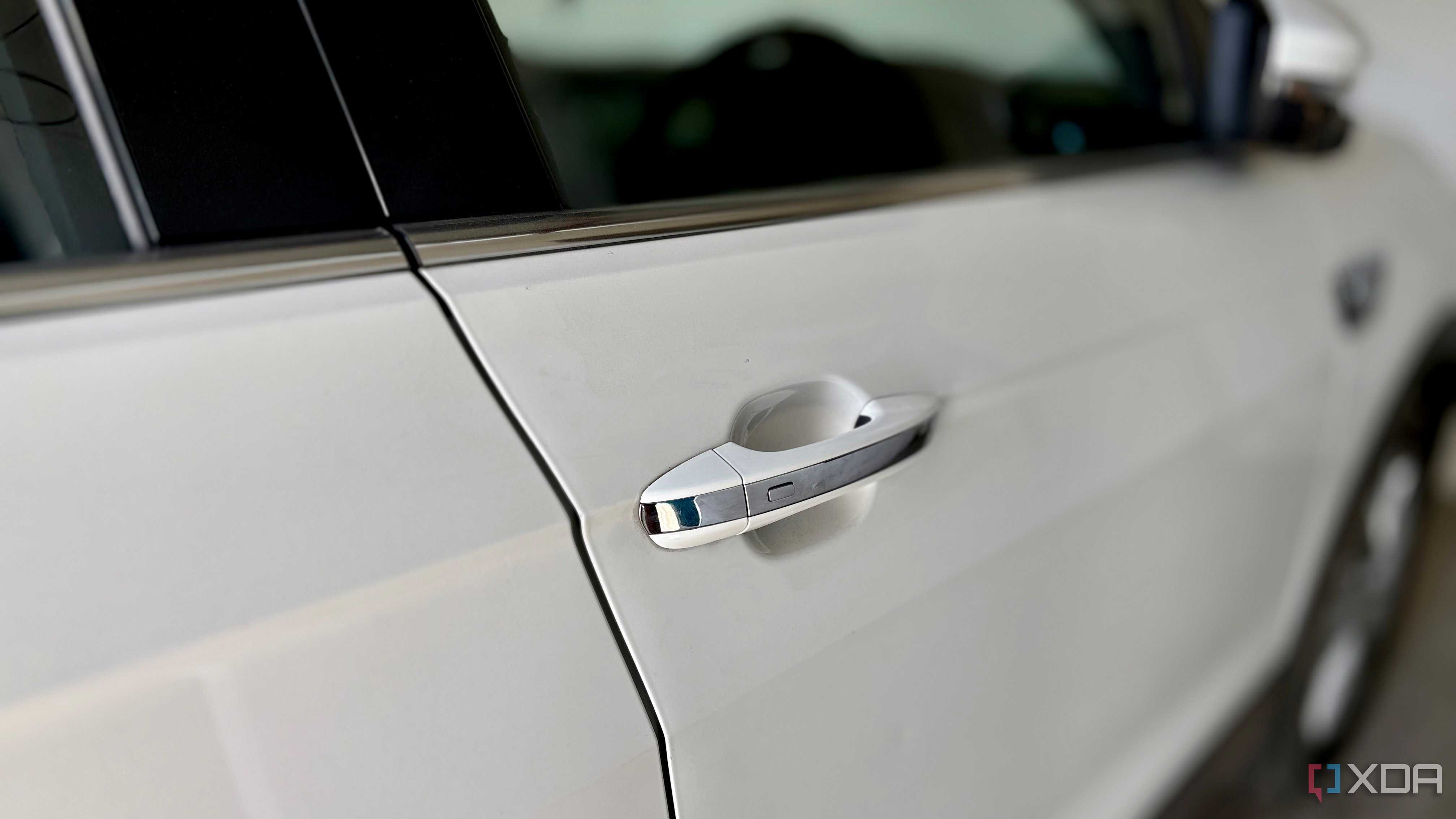 The sensor button on the Kushaq’s outer door handle