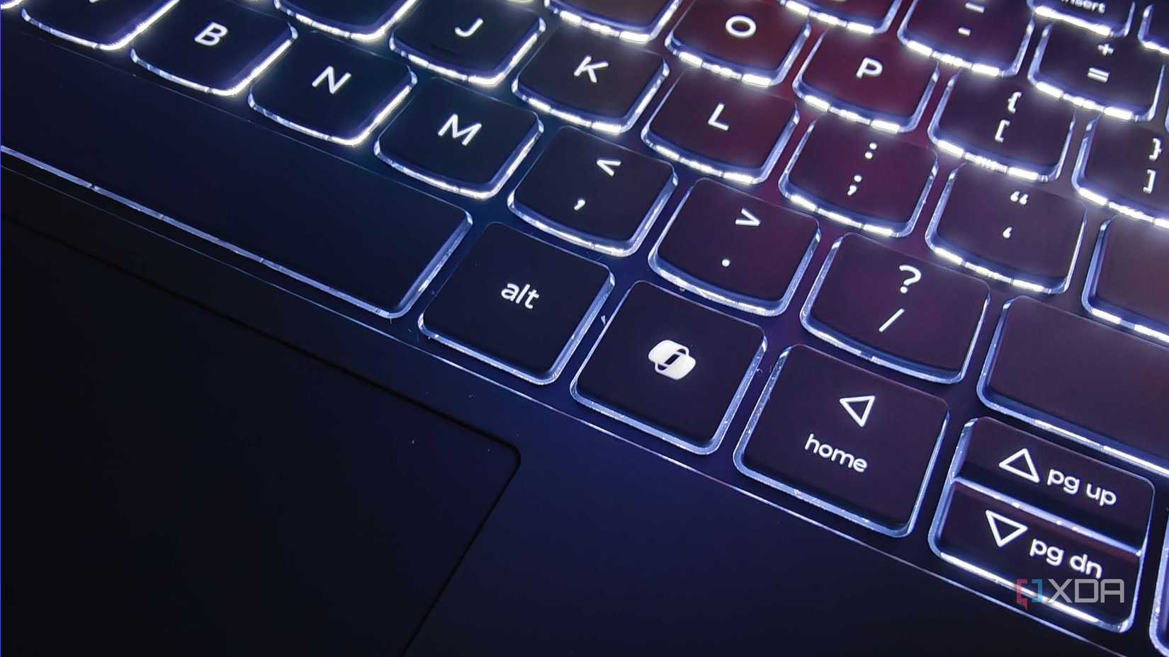Copilot key on a Lenovo laptop