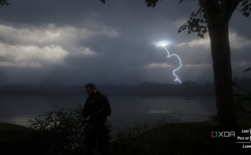 Погодные эффекты и освещение Эффект молнии и грозы в открытом мире Red Dead Redemption 2