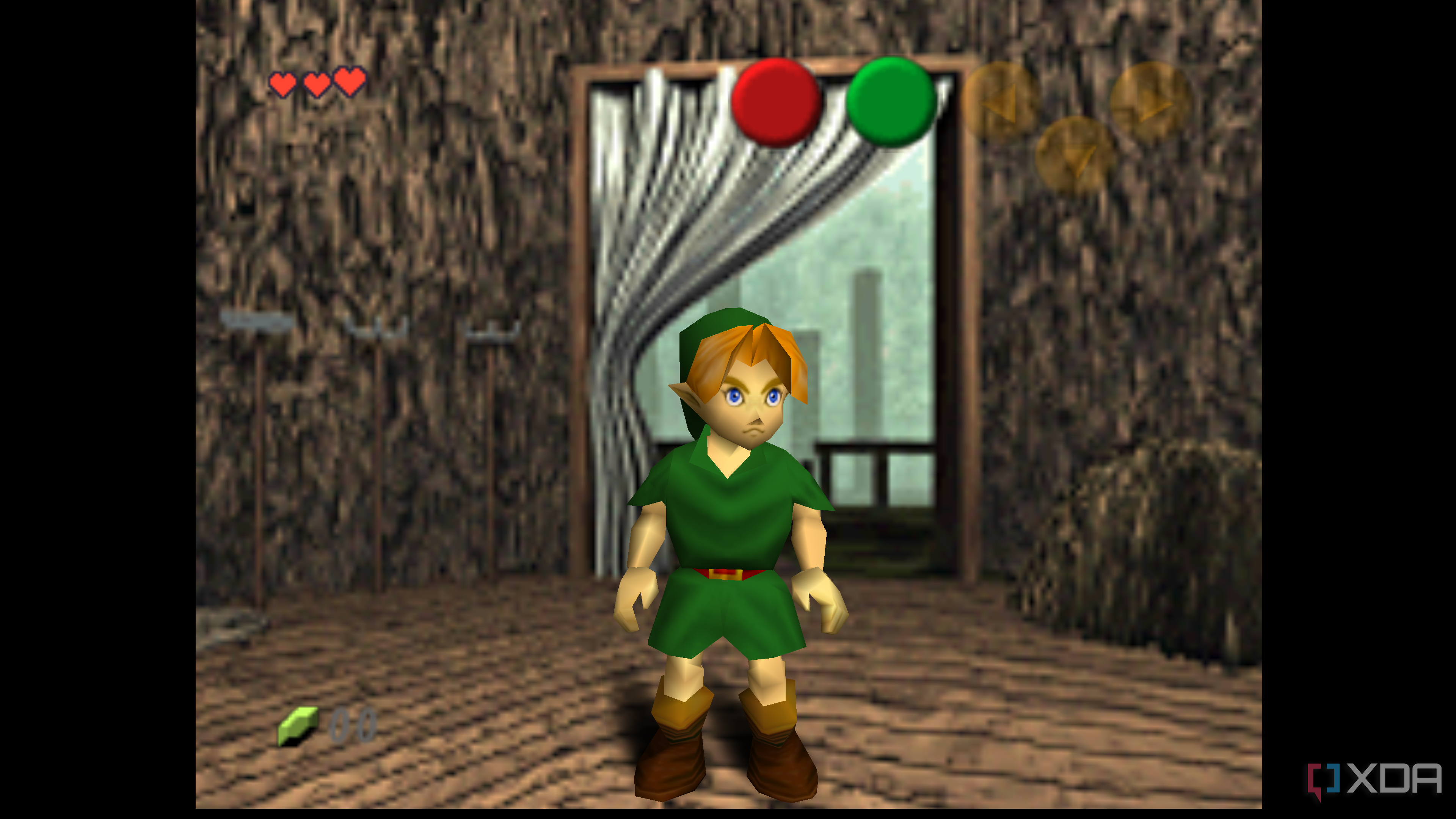Ocarina of Time running via Project64 emulator on Windows 11.