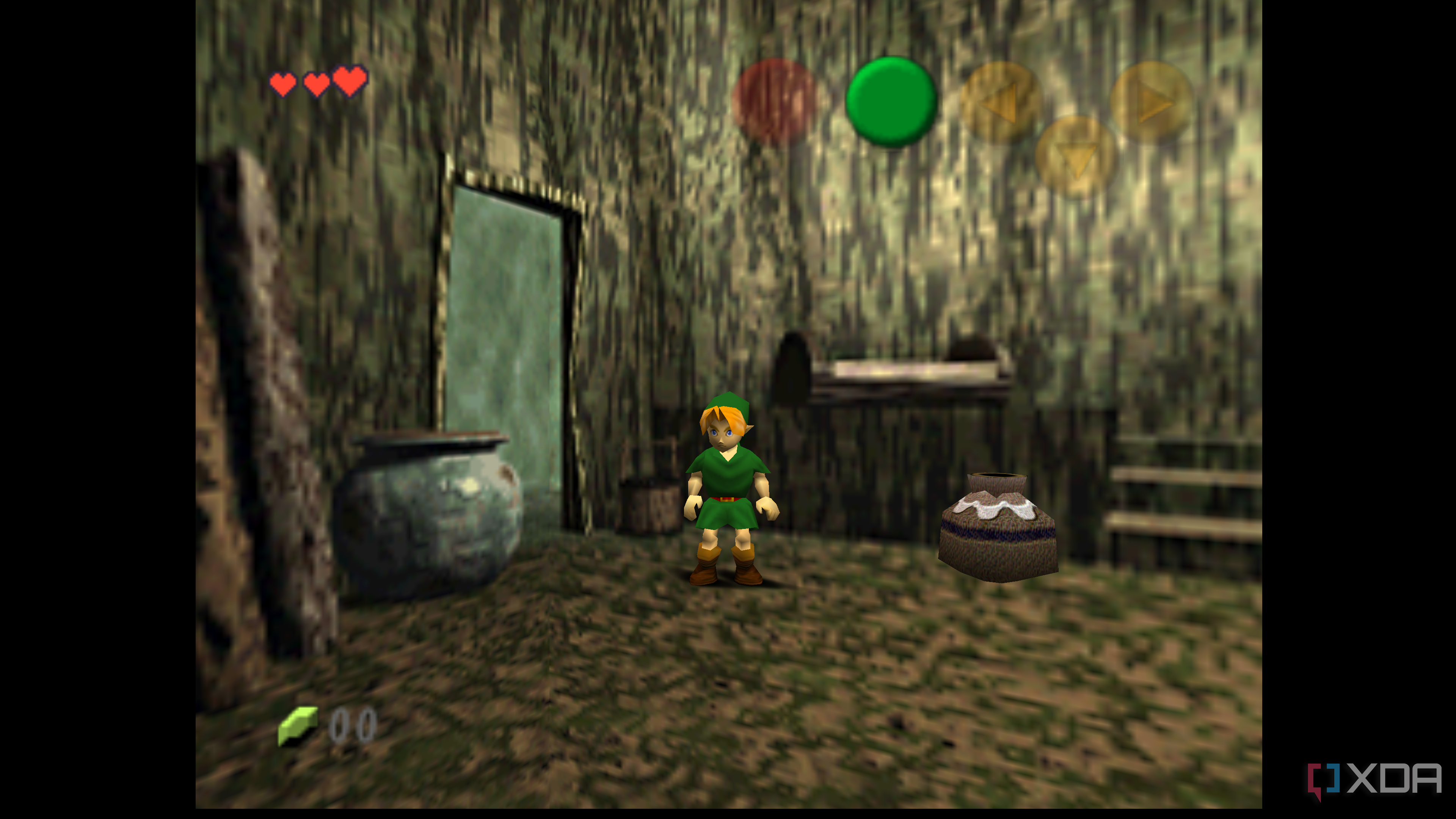 Ocarina of Time running via Project64 emulator on Windows 11.