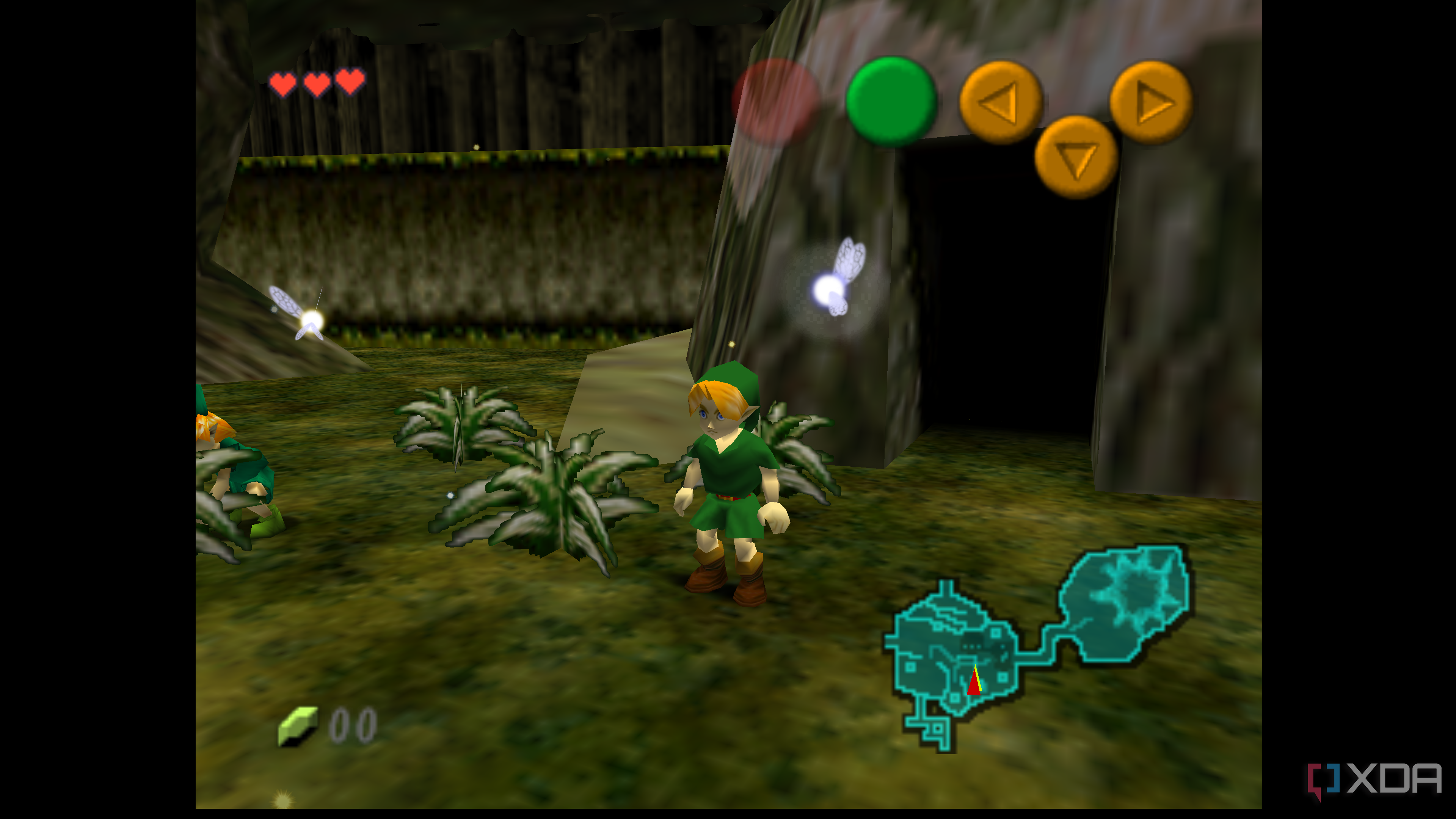 Ocarina of Time running via Project64 emulator on Windows 11.