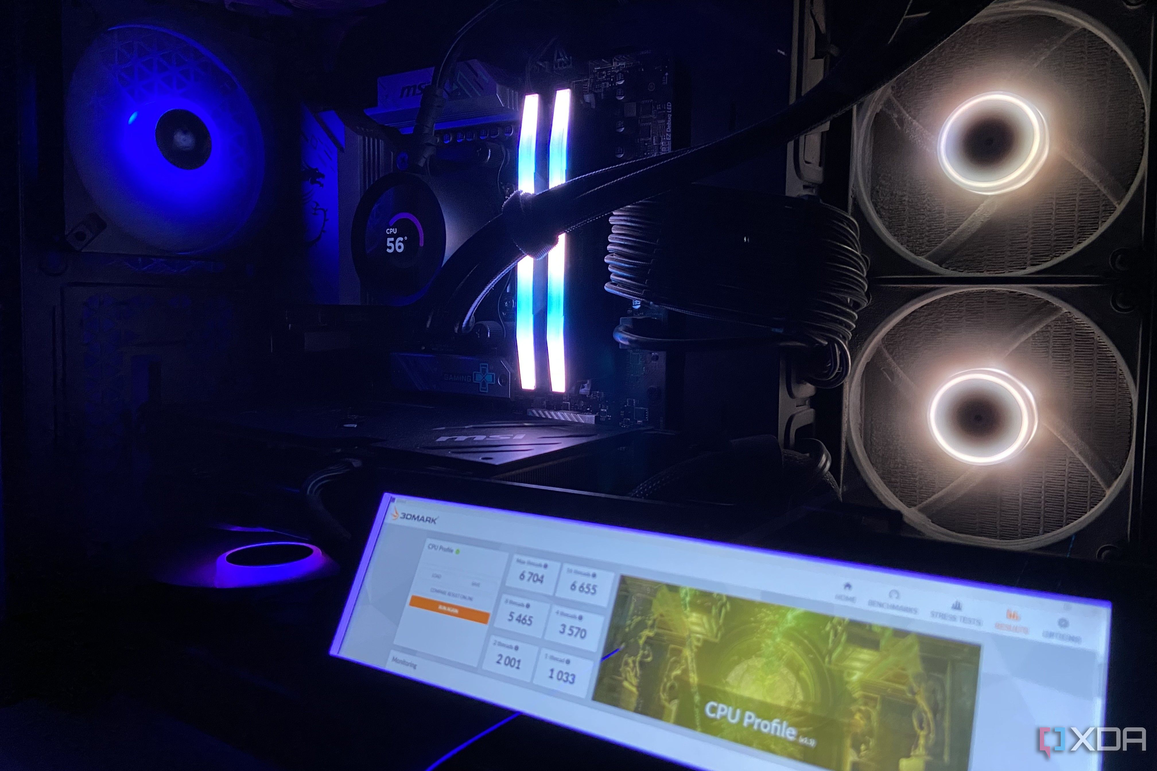 A CPU performance benchmark running on a 7600X-equipped workstation.
