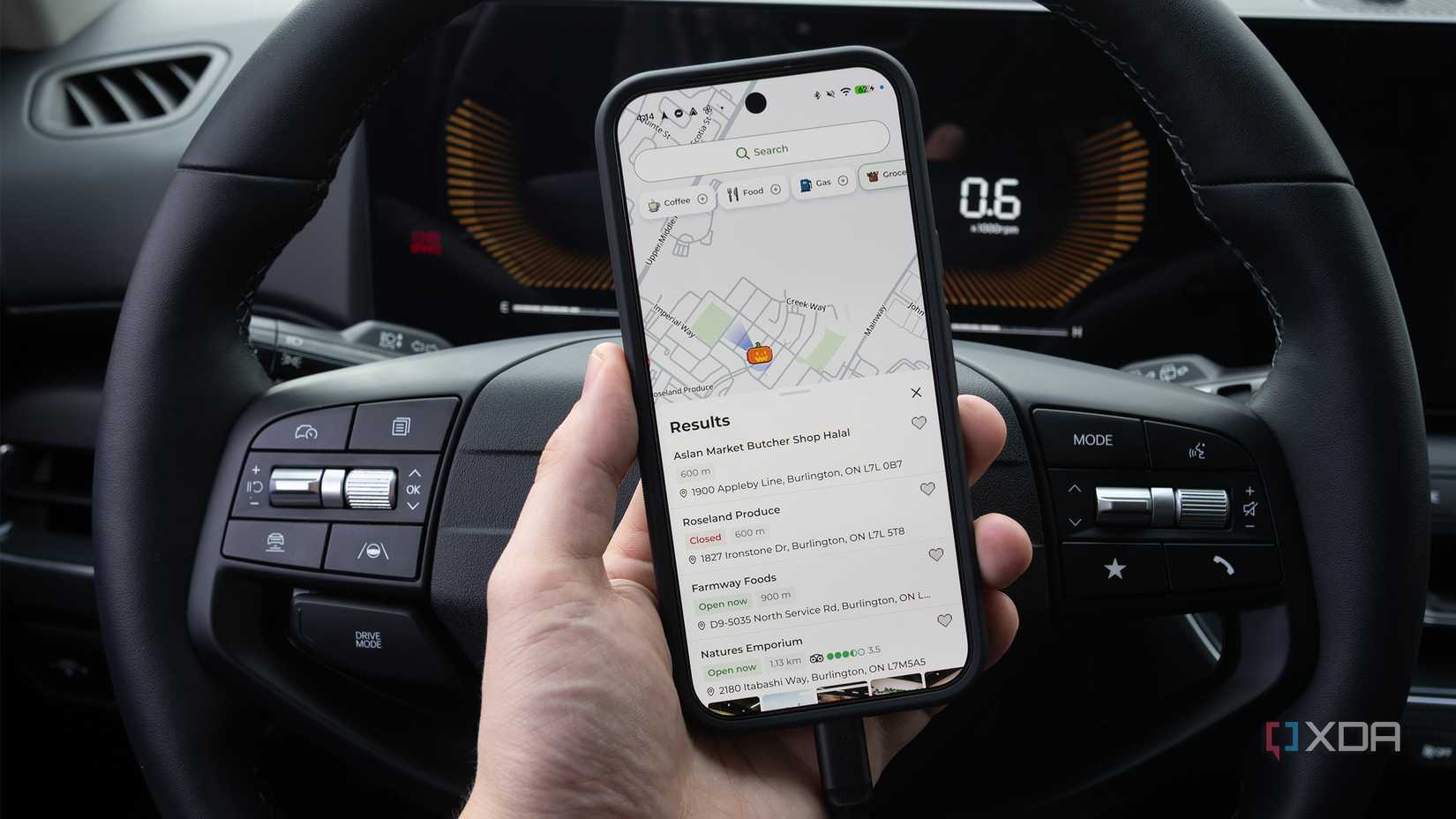 MapQuest running on the Pixel 11 Pro 