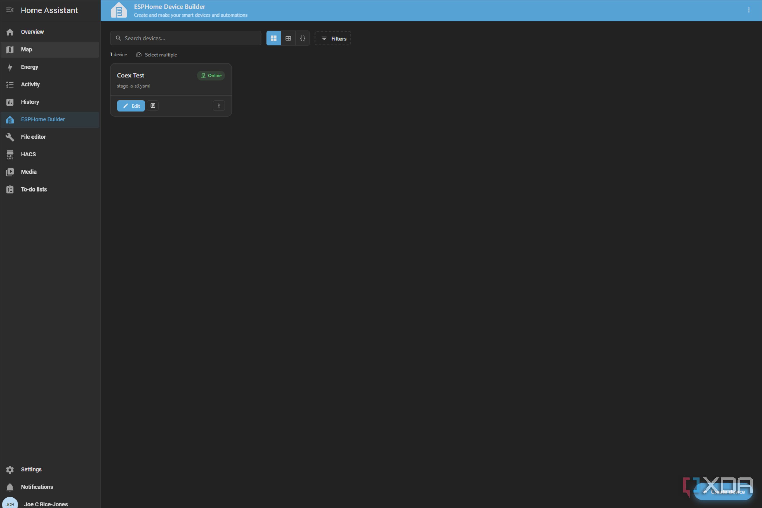 new device in esphome