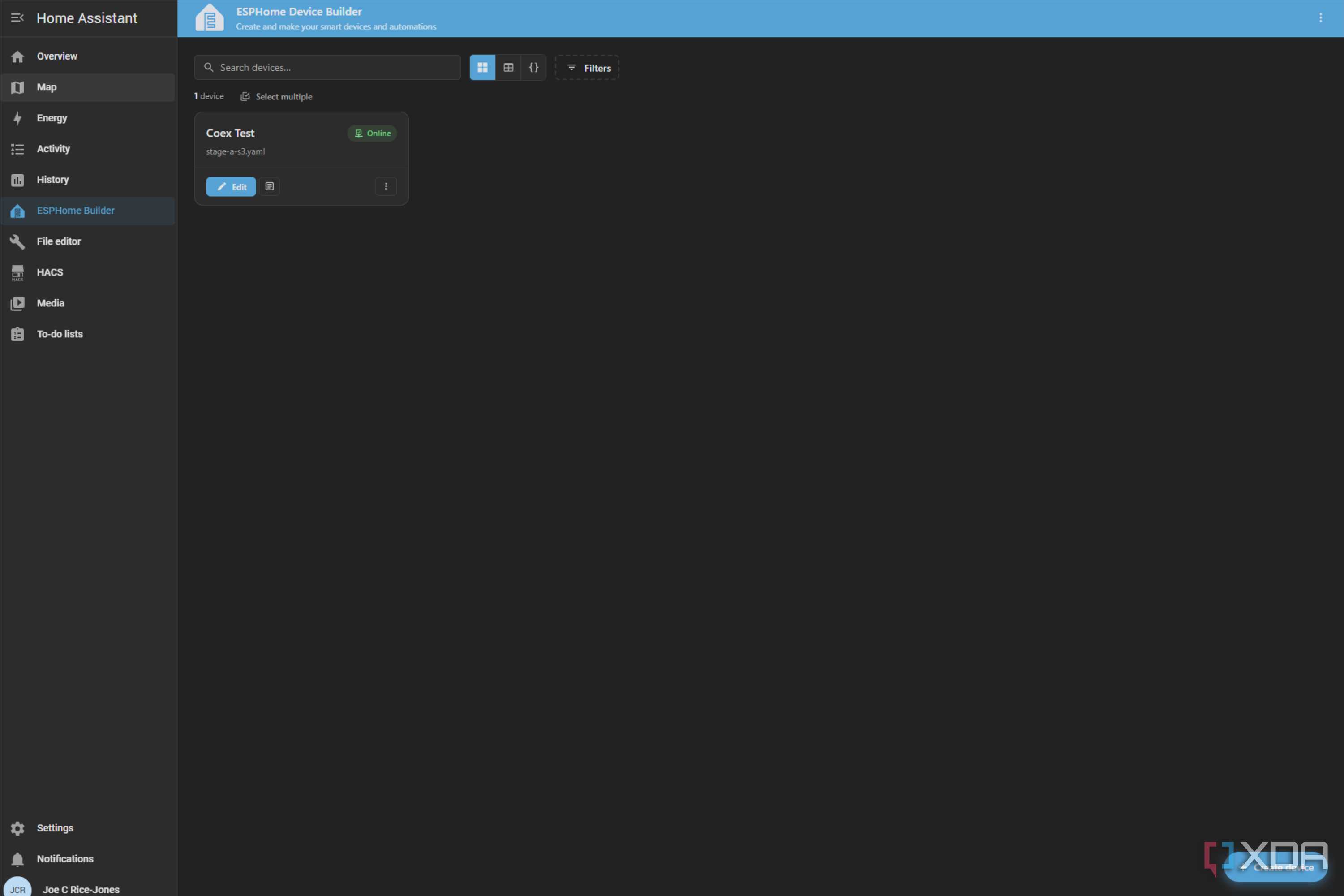 new device in esphome