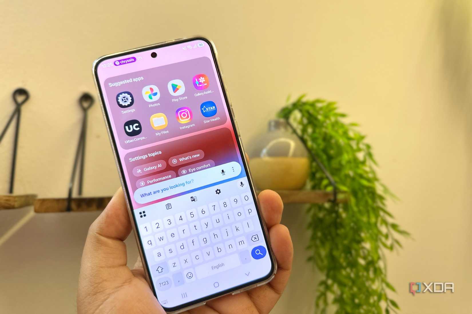 Finder search on One UI 9, on a Samsung Galaxy S25 FE.