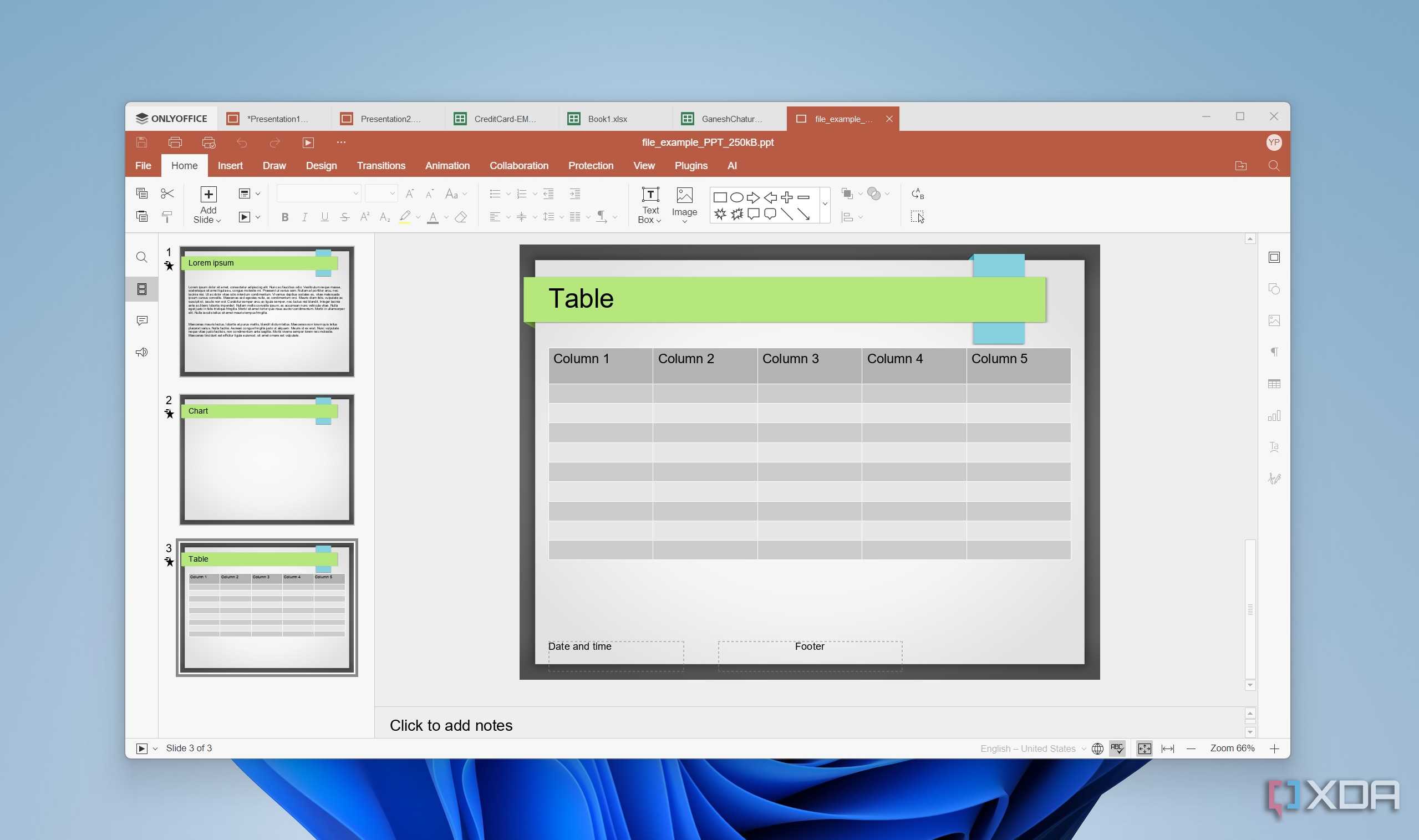 PPT file open in OnlyOffice