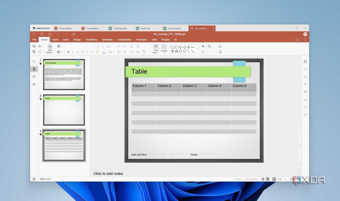 PPT file open in OnlyOffice