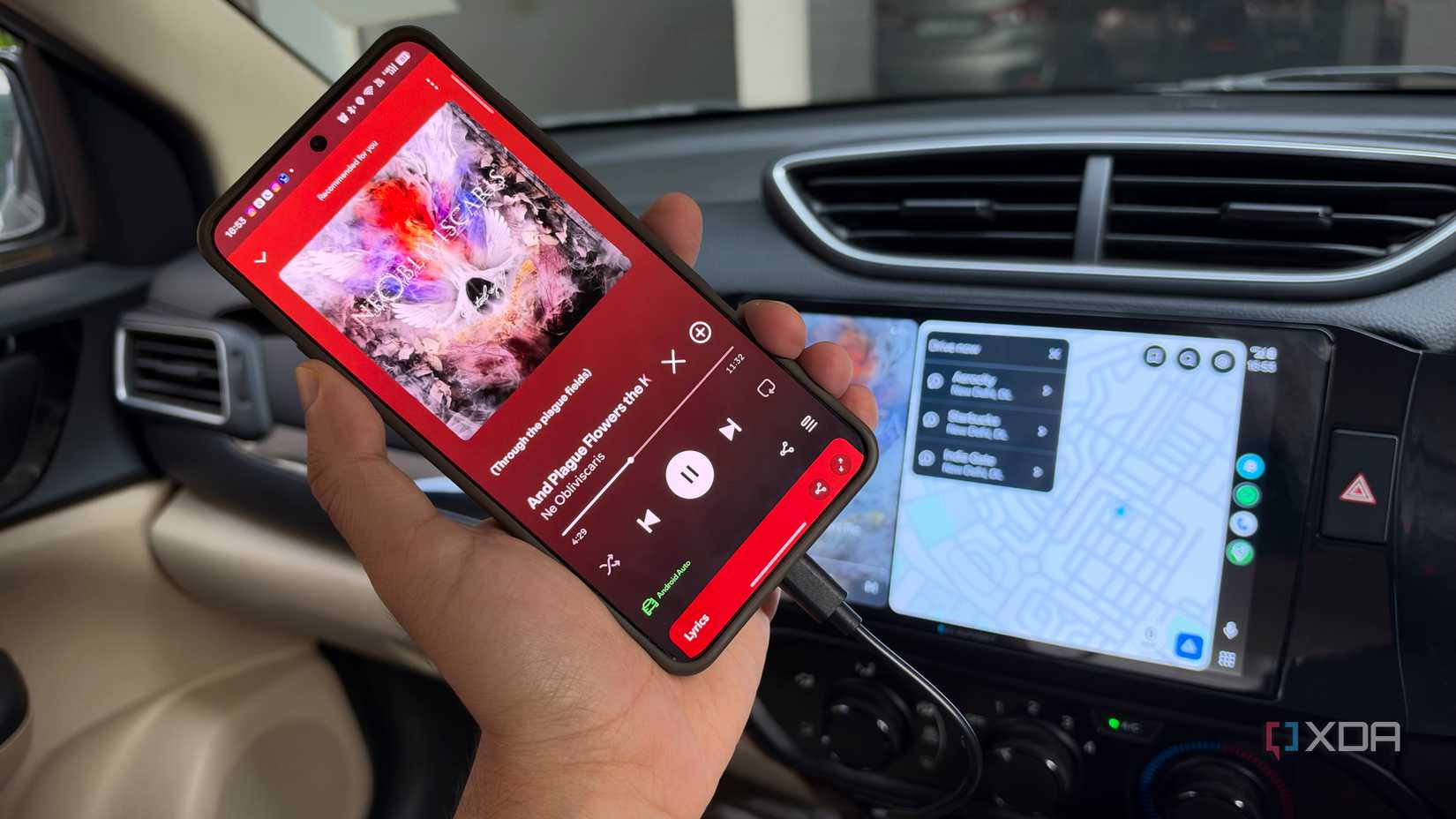 phone connected to android auto wired