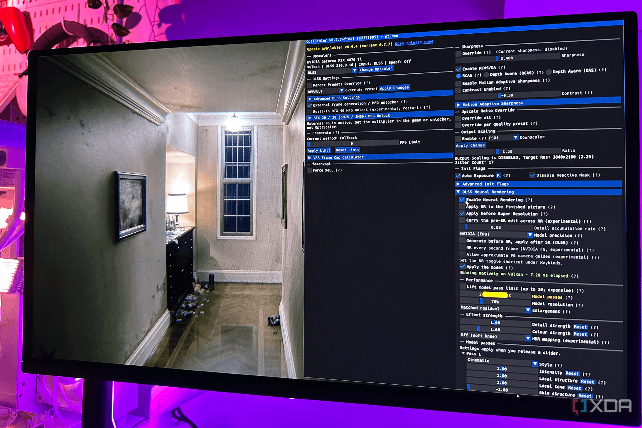 Playing P.T. on PC port with OptiScaler Neural Rendering DLSS 5.