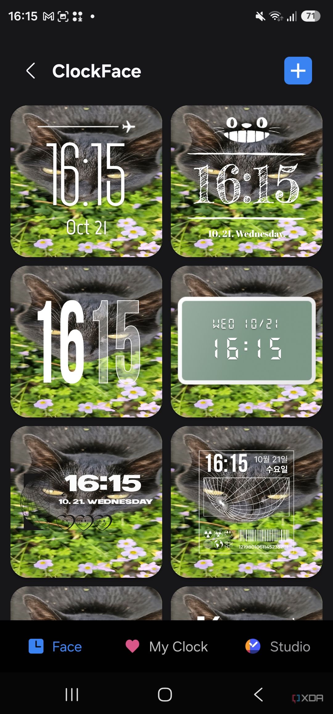 preexisting options in clockface plugin