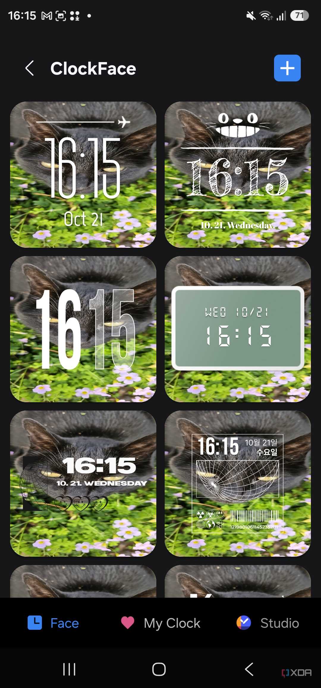preexisting options in clockface plugin