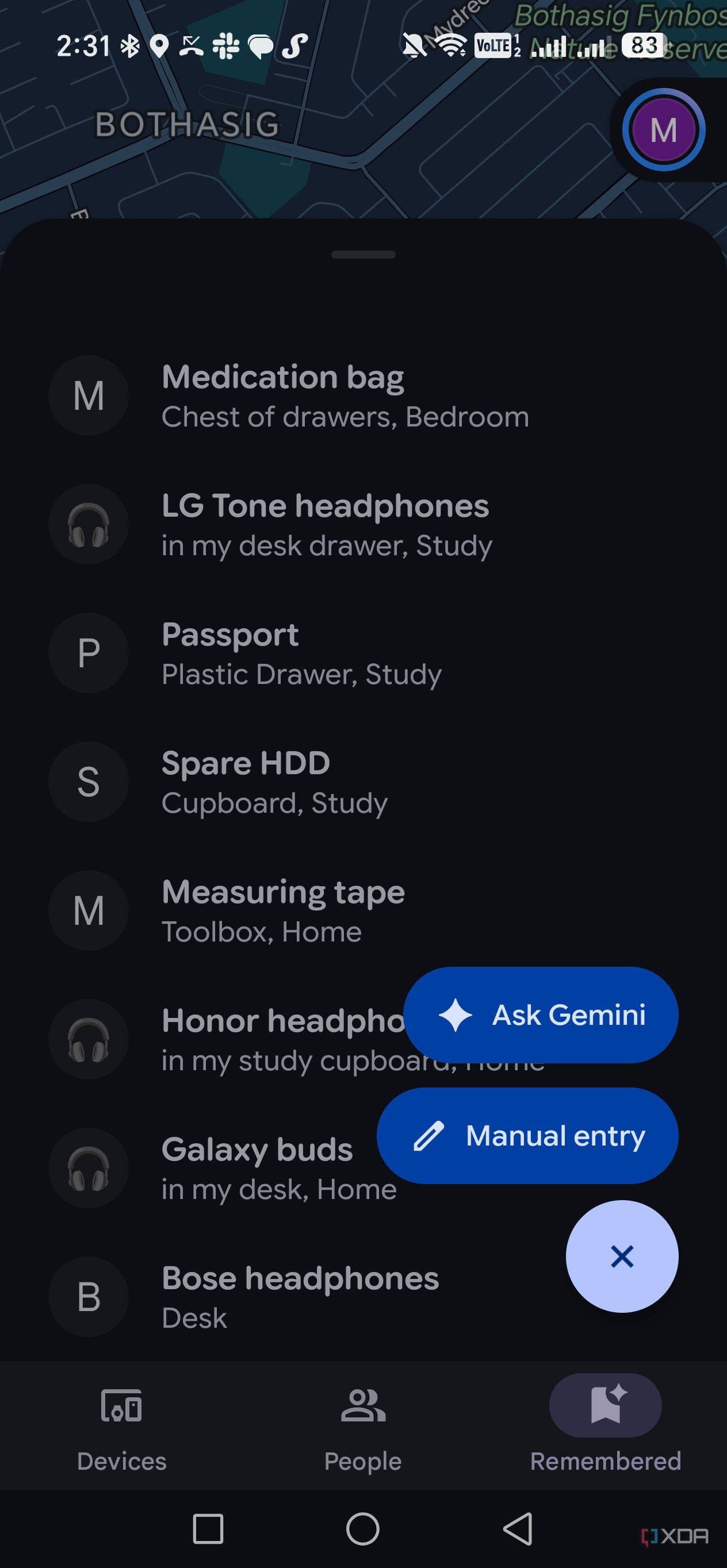 pressing plus icon to add icon in remembered