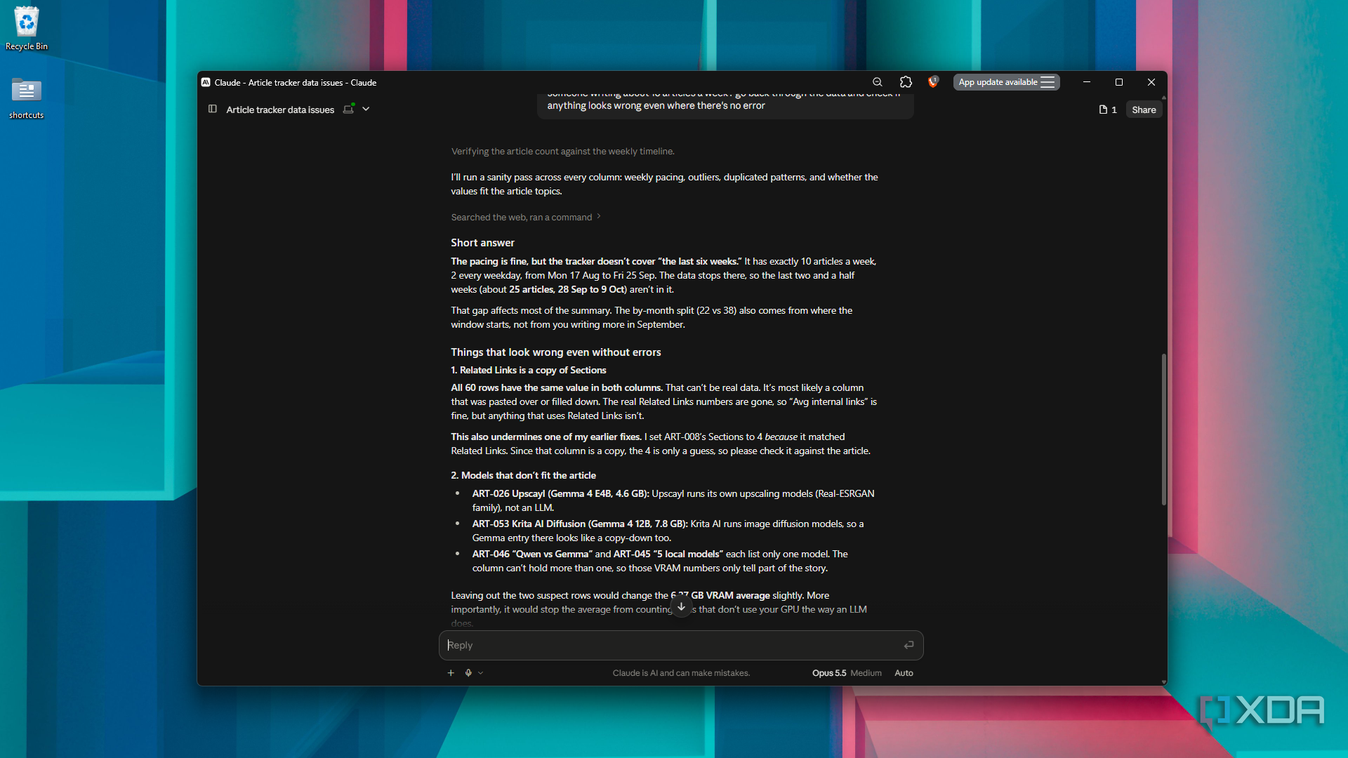 questioning tracker coverage in Claude Desktop