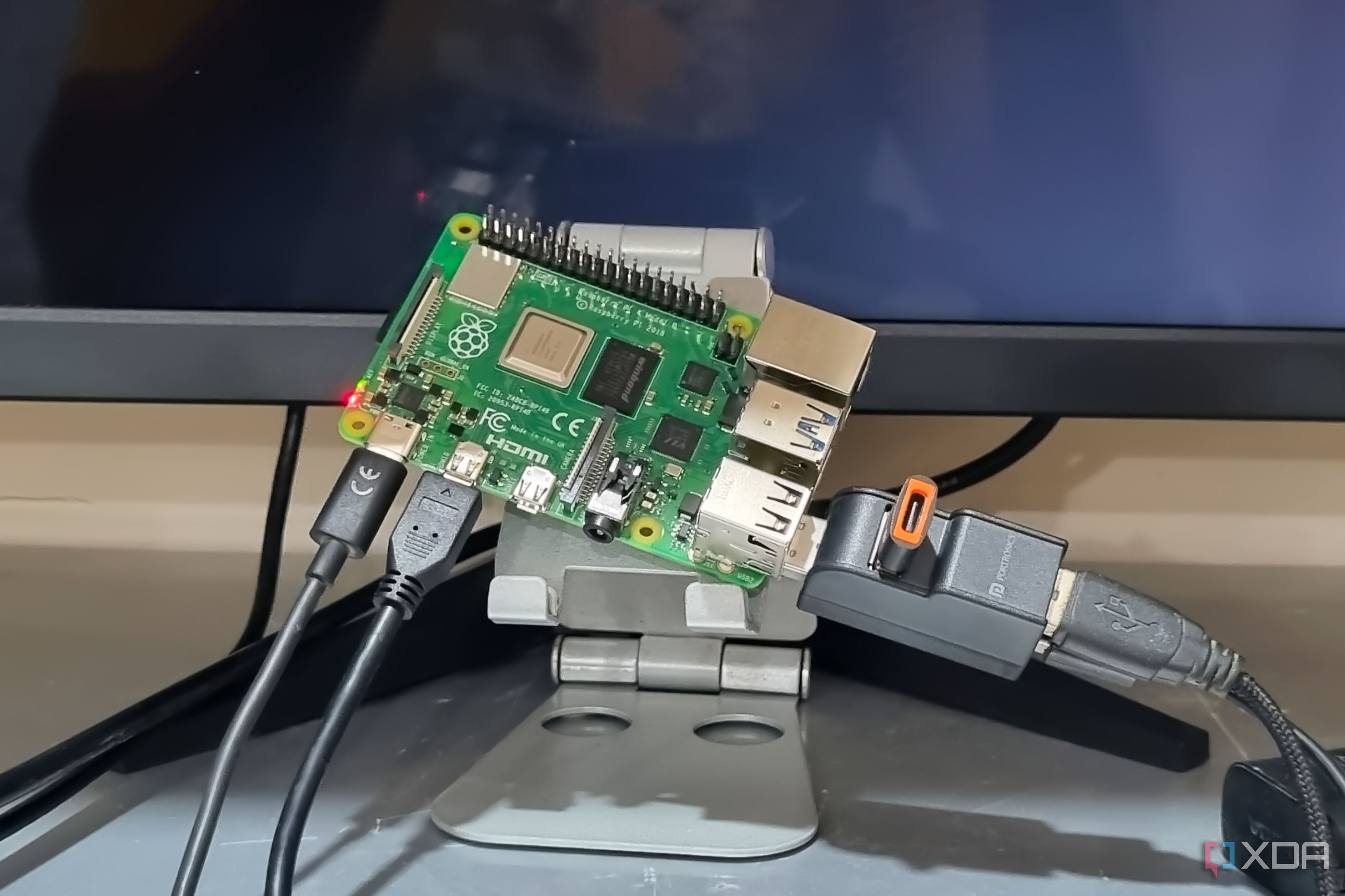 photo of a raspberry pi 4 b