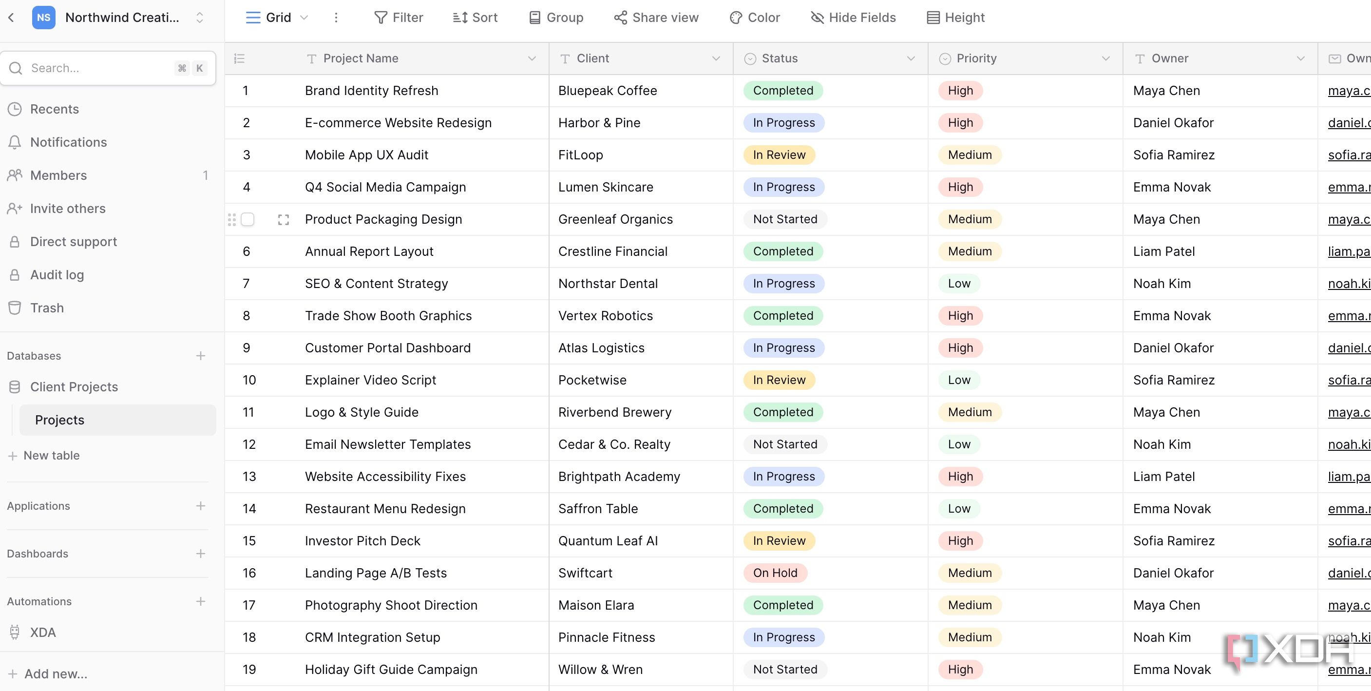 Baserow database