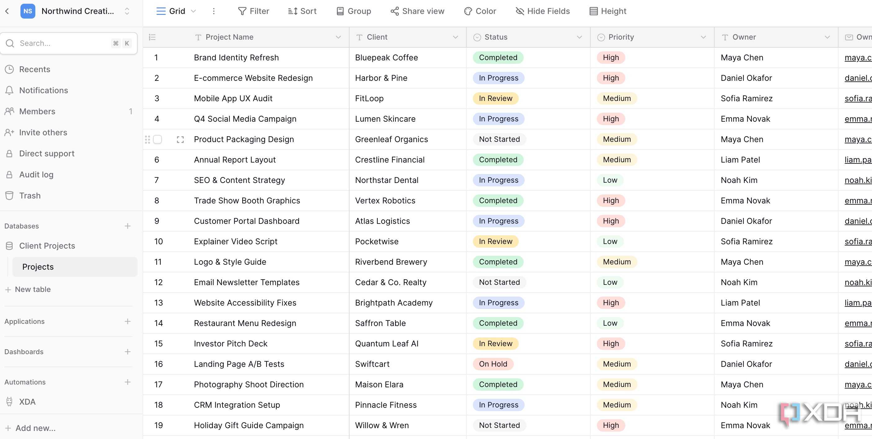 Baserow database